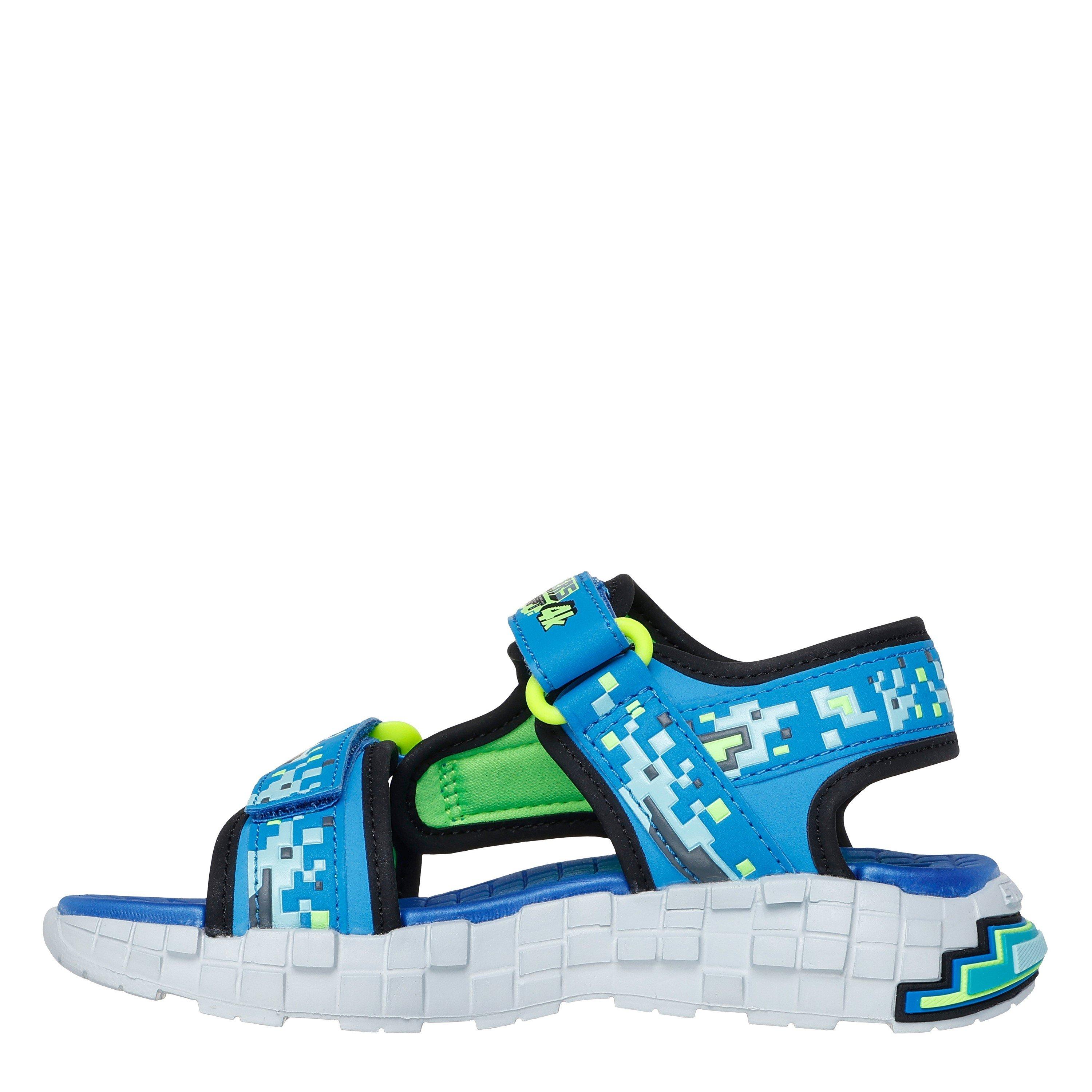 Blue/Lime - Skechers - Mega-Splash 4k Flat Sandals Boys - 2