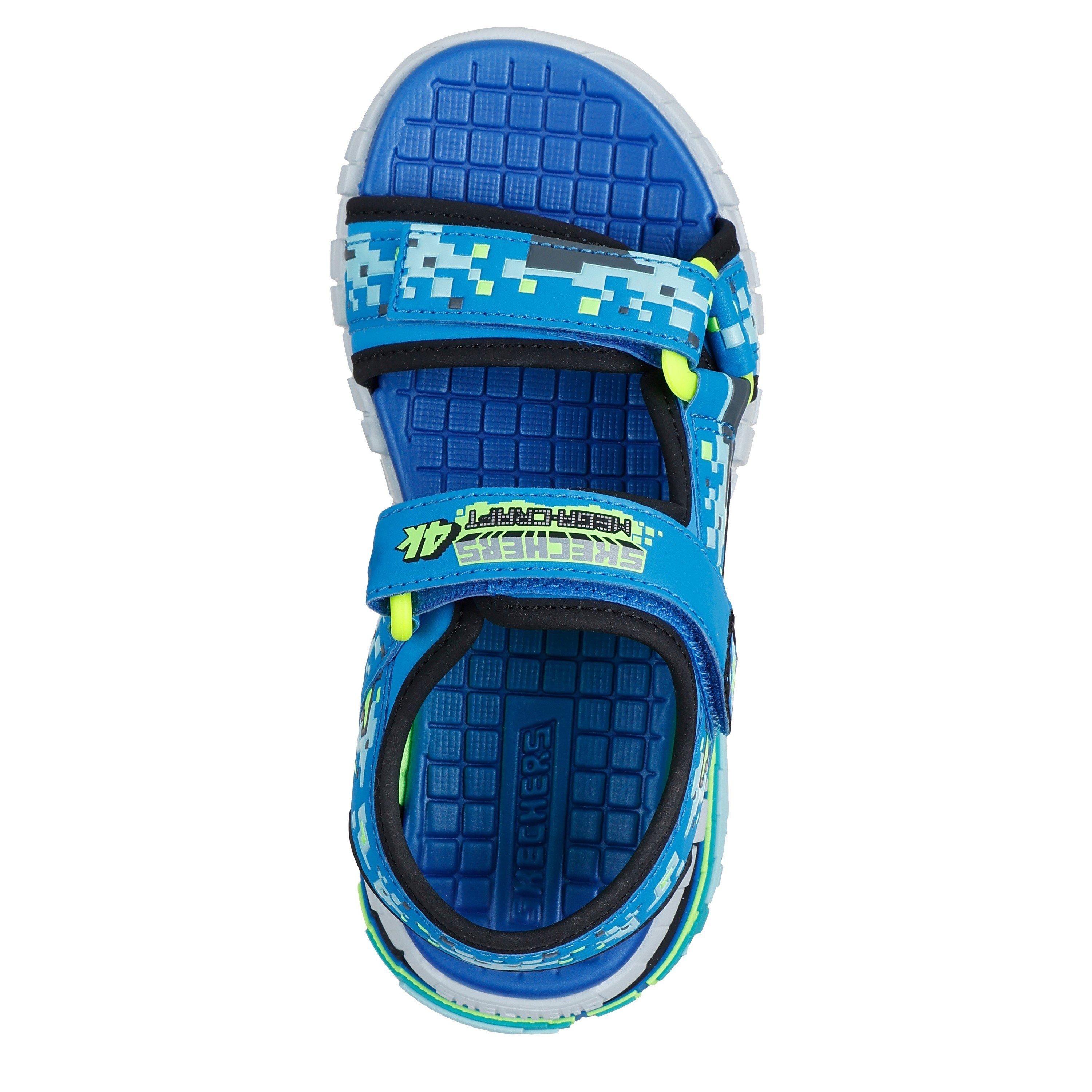 Blue/Lime - Skechers - Mega-Splash 4k Flat Sandals Boys - 5