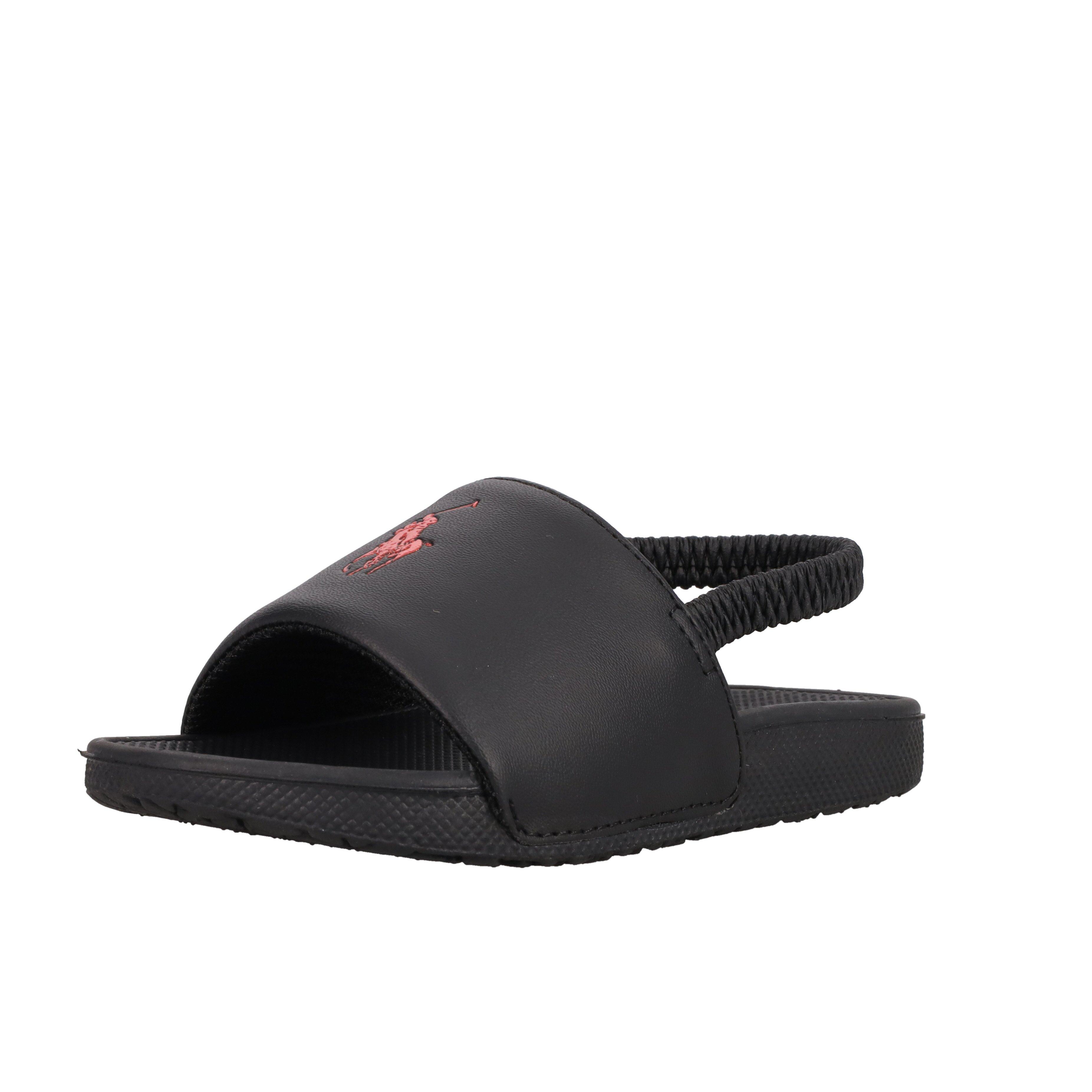 Black/Red - Polo Ralph Lauren - Kids' Cayson Pool Sliders - 4