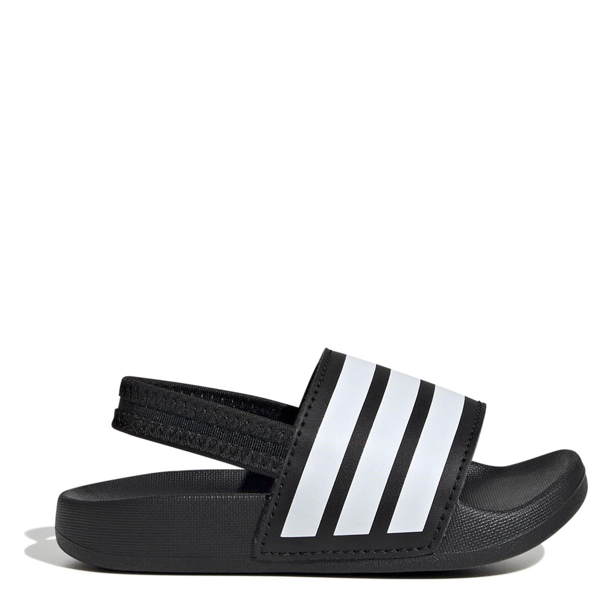 Adidas  Adilette Estrap Slides Infants - Black/White - C9 (26.5)