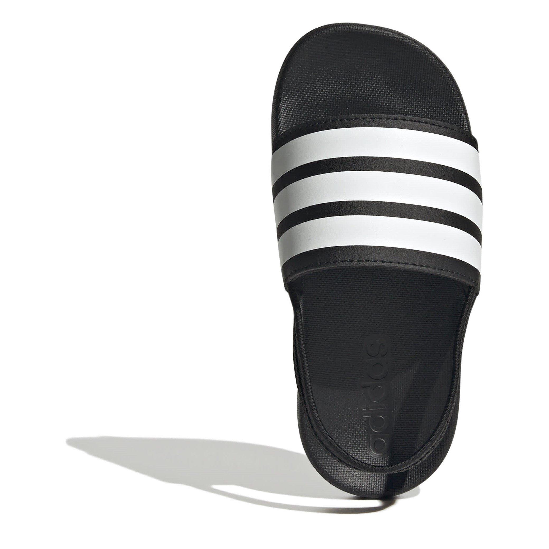 Black/White - adidas - Adilette Estrap Slides Kids - 5