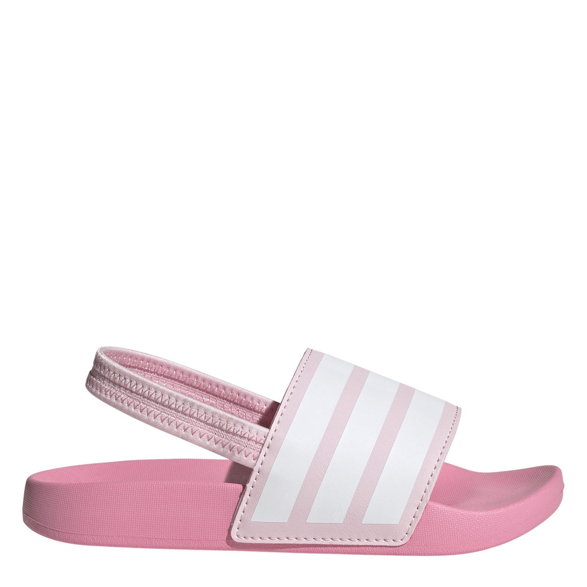 Adidas Boys Adilette Estrap Slides Kids - Pink/White - C13 (31.5)
