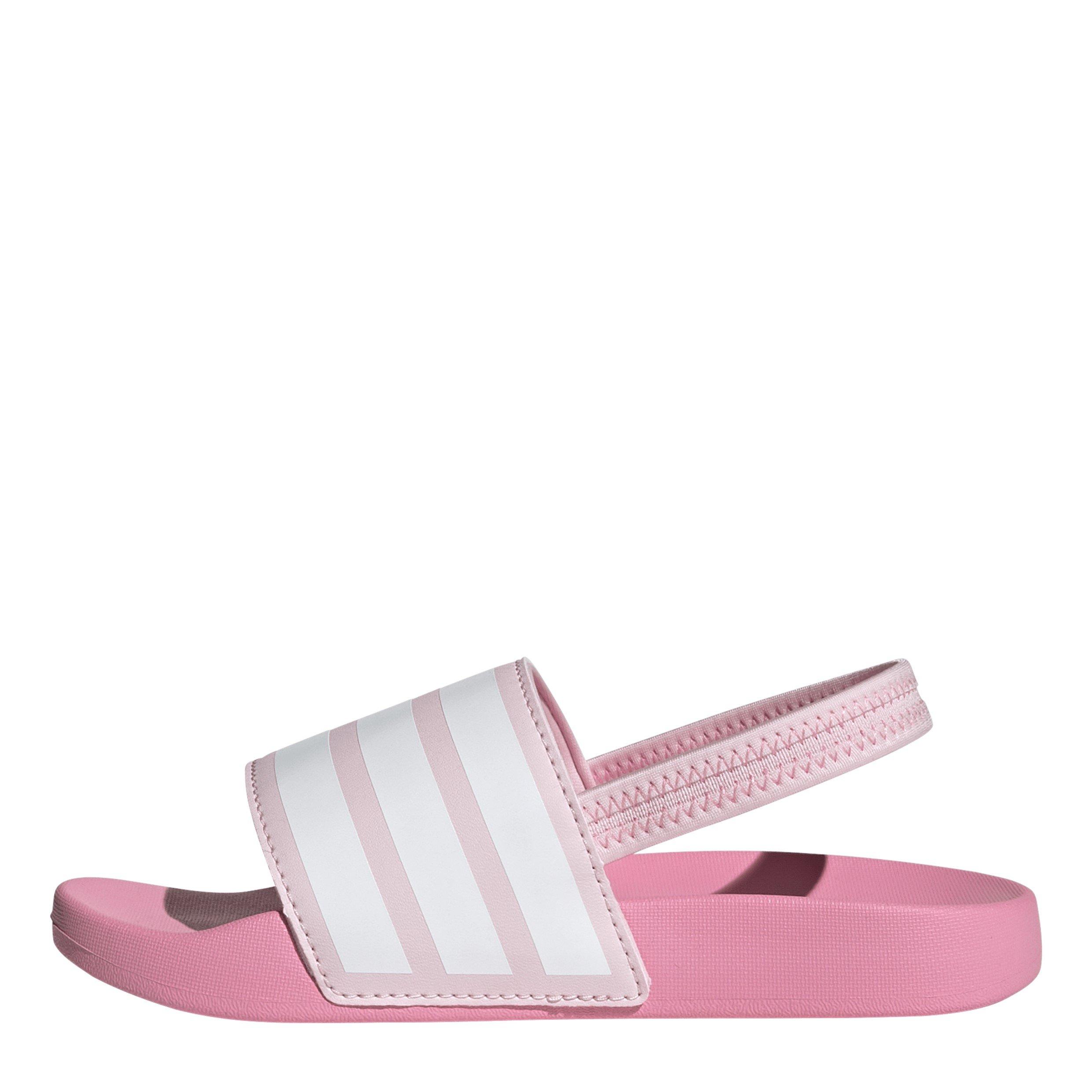 Rosa/Branco - adidas - Adilette Estrap Slides Kids - 2