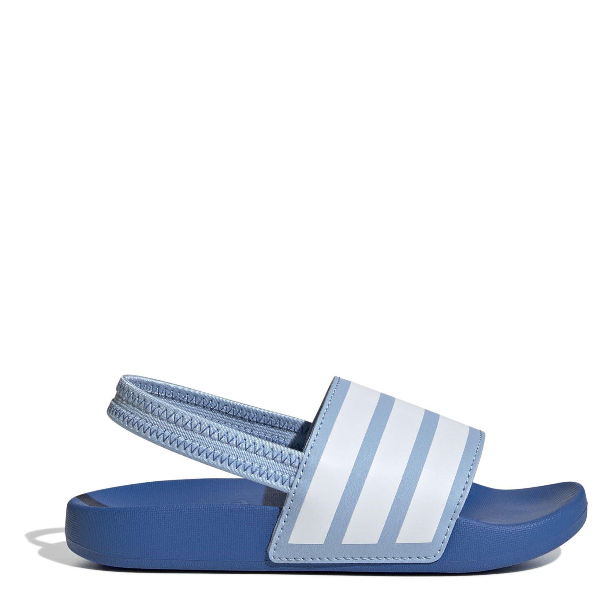 Adidas Boys Adilette Estrap Slides Kids - Sky/White - C13 (31.5)