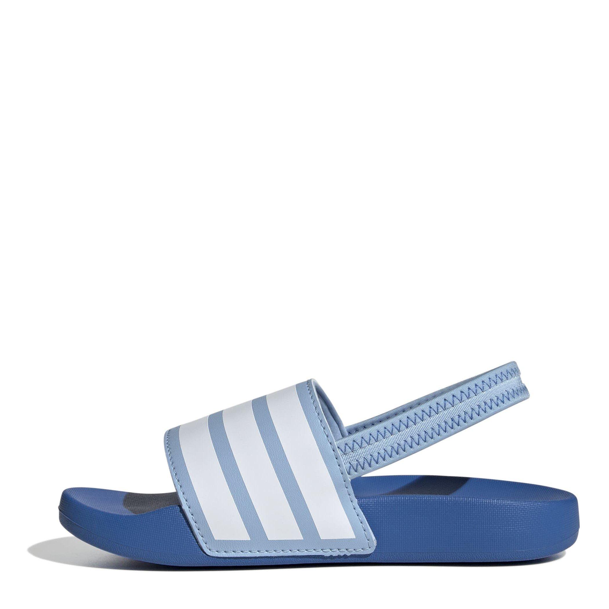 Sky/White - adidas - Adilette Estrap Slides Kids - 2