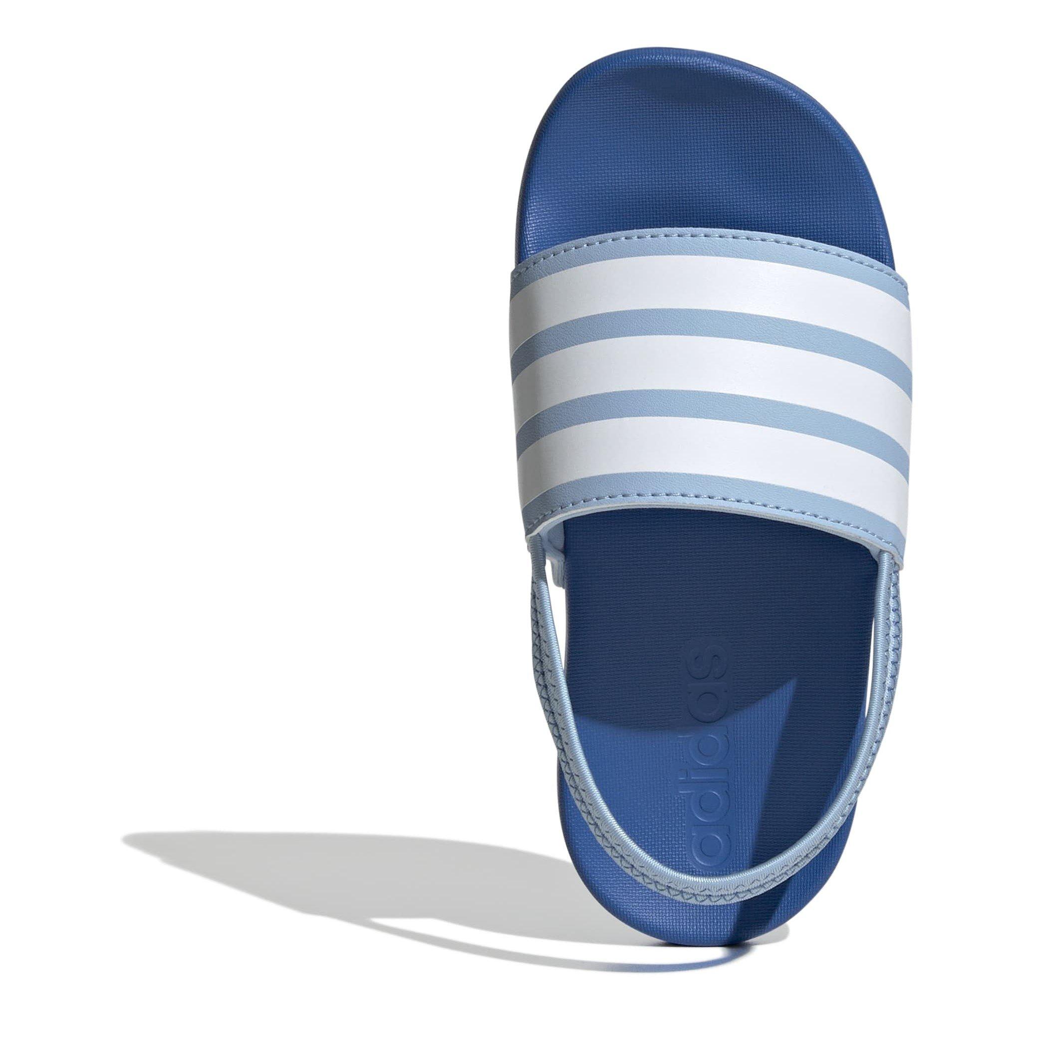 Sky/White - adidas - Adilette Estrap Slides Kids - 5