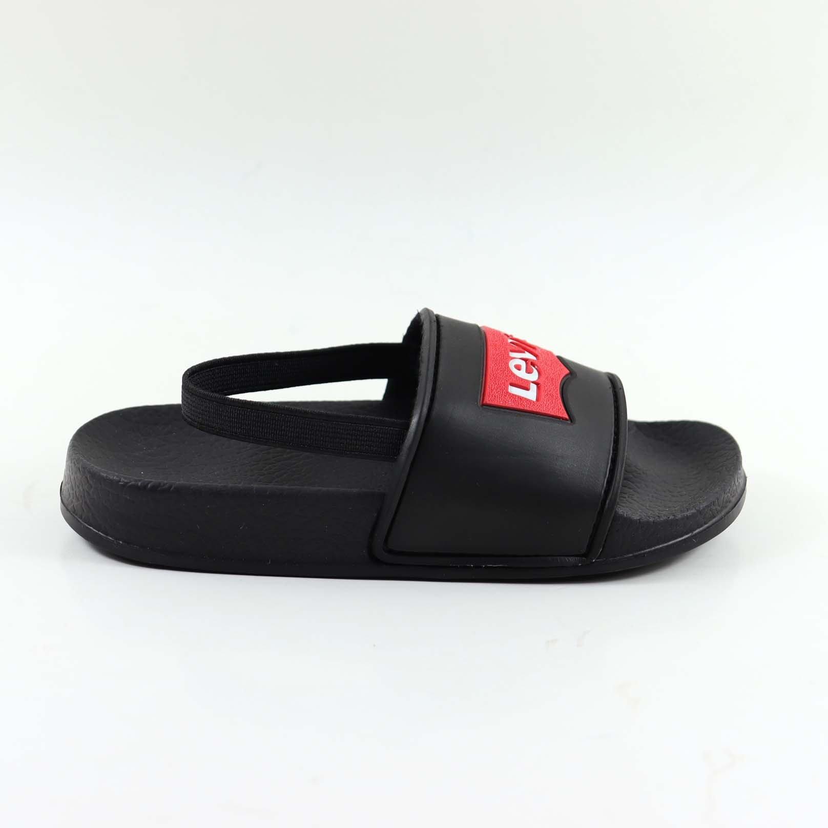 Black 0003 - Levis - Batwing Kids Sliders - 1