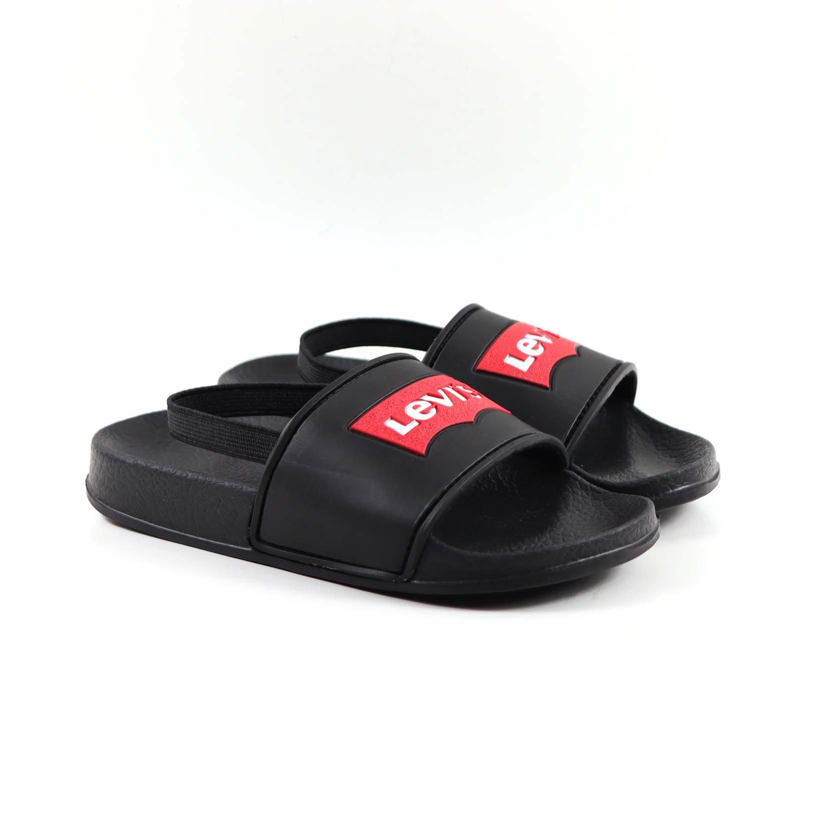 Black 0003 - Levis - Batwing Kids Sliders - 3