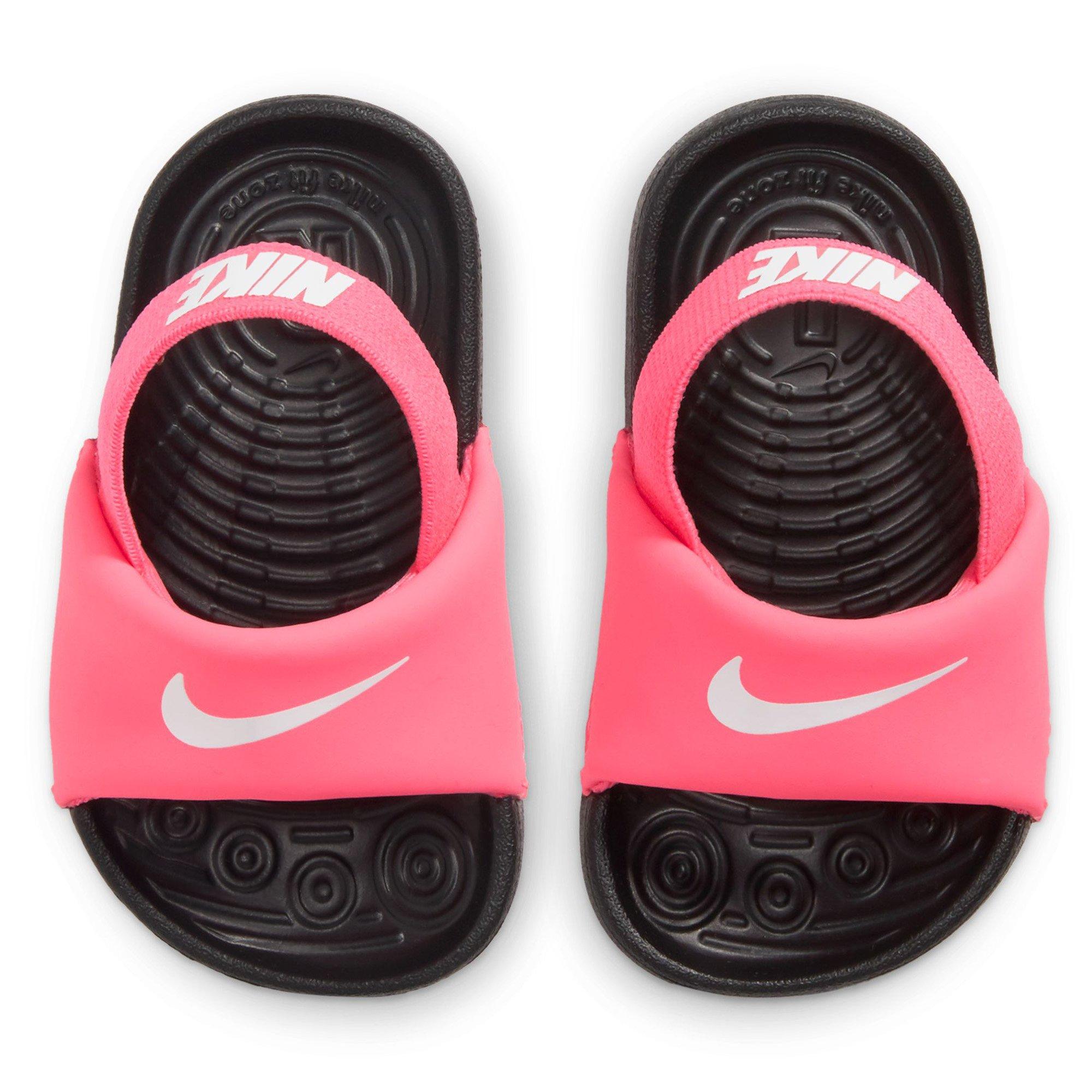 D.Pink/Wht-Blk - Nike - Kawa Infant Girls Sandals - 4