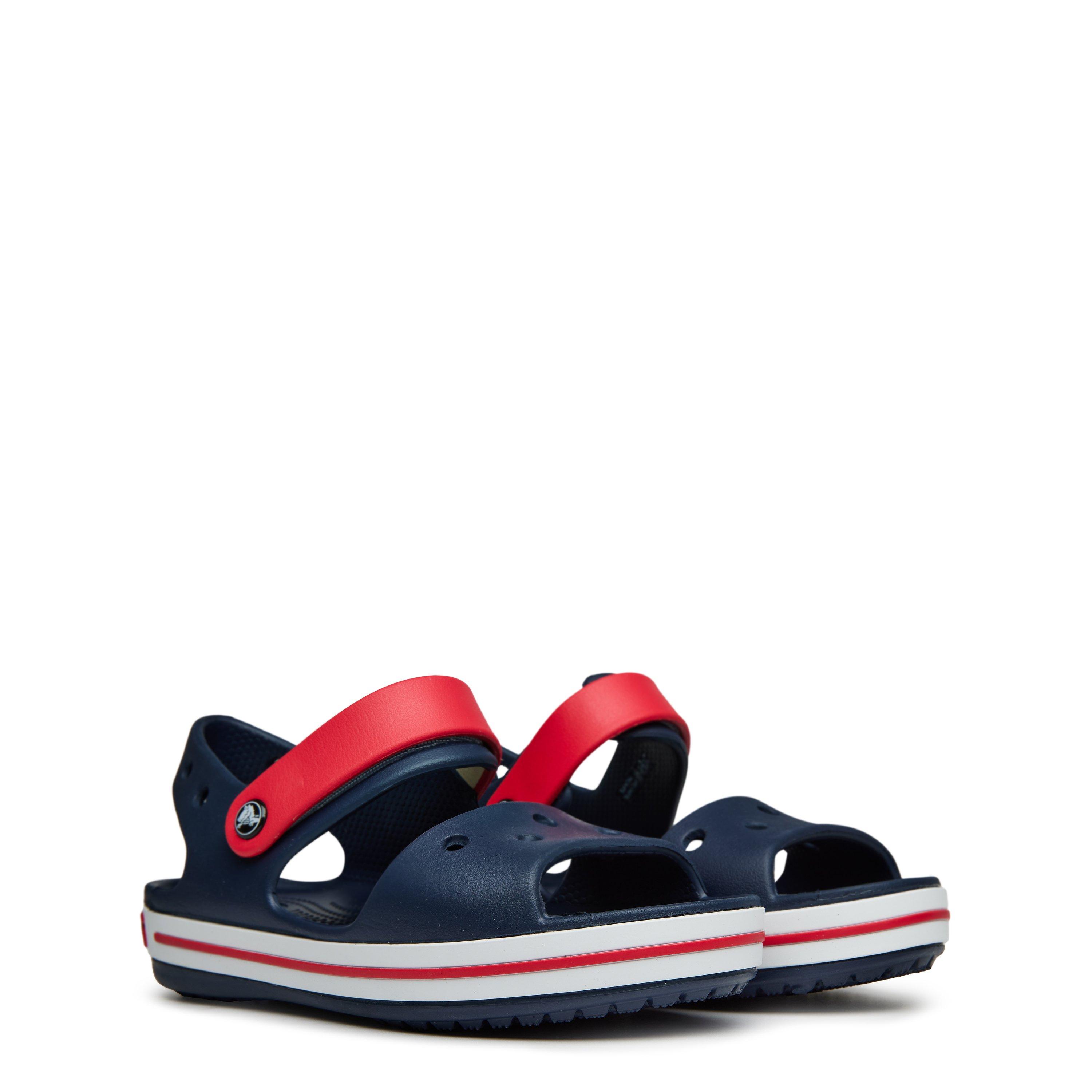 Navy/Red - Crocs - Kids' Crocband Flat Sandal - 3
