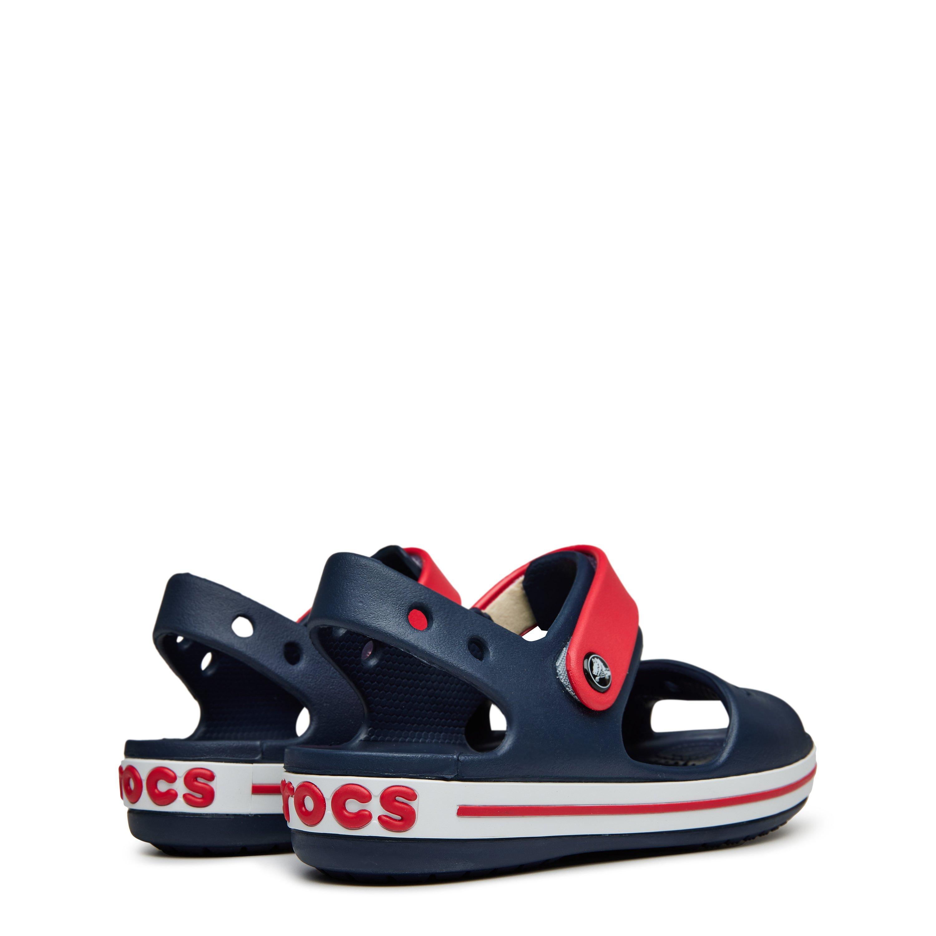 Navy/Red - Crocs - Kids' Crocband Flat Sandal - 4