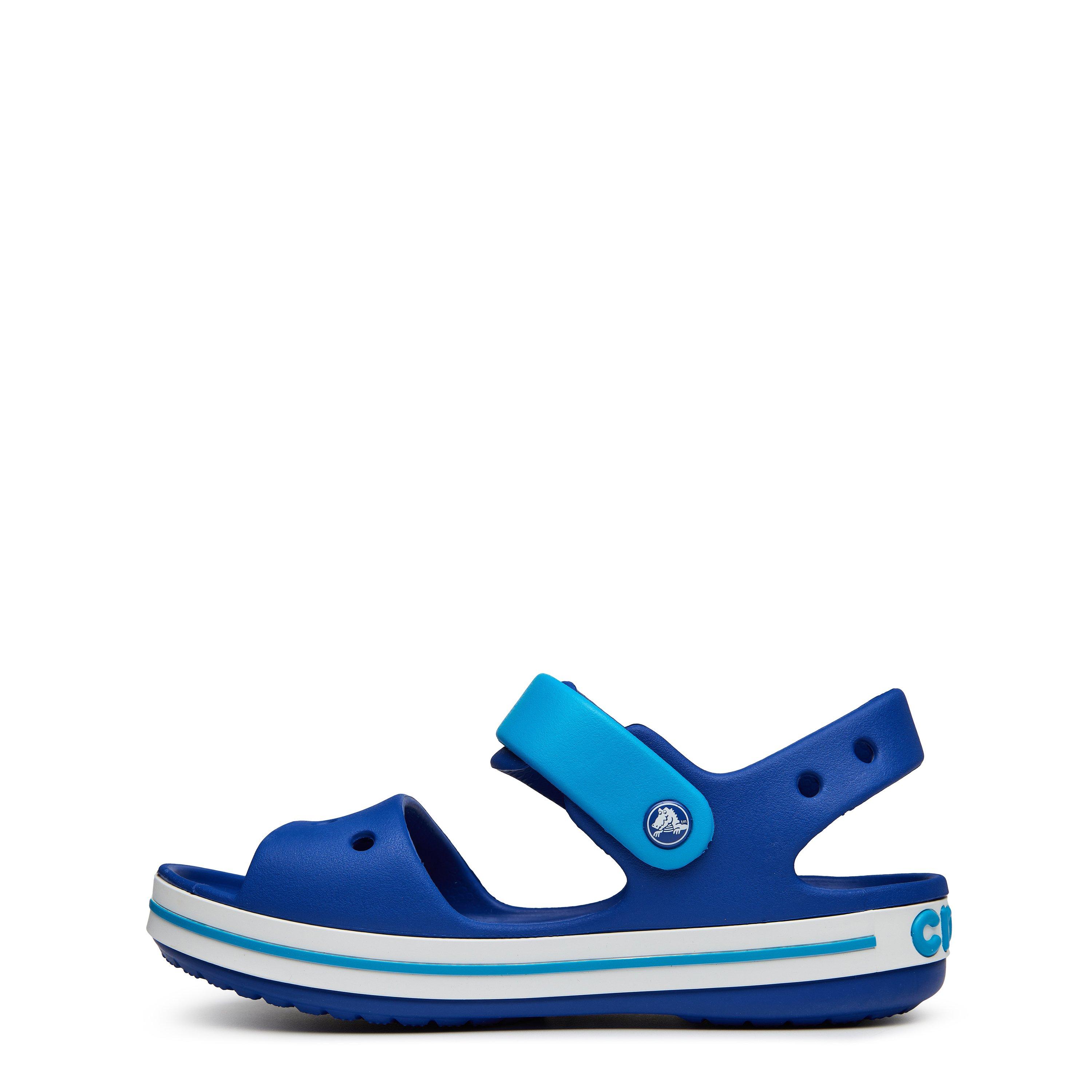 Céramique Bleu/Océan - Crocs - Kids' Crocband Flat Sandal - 3