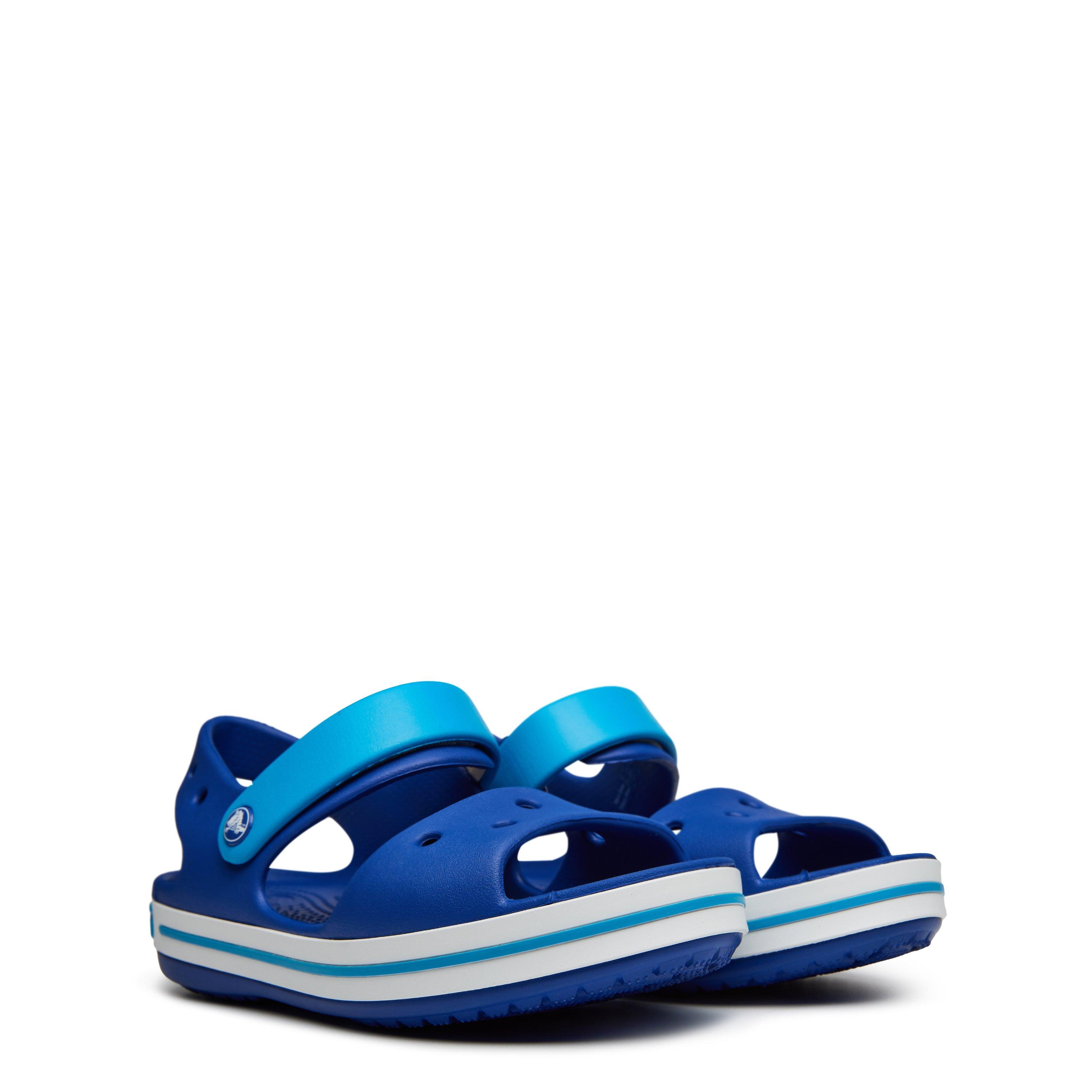 Céramique Bleu/Océan - Crocs - Kids' Crocband Flat Sandal - 4