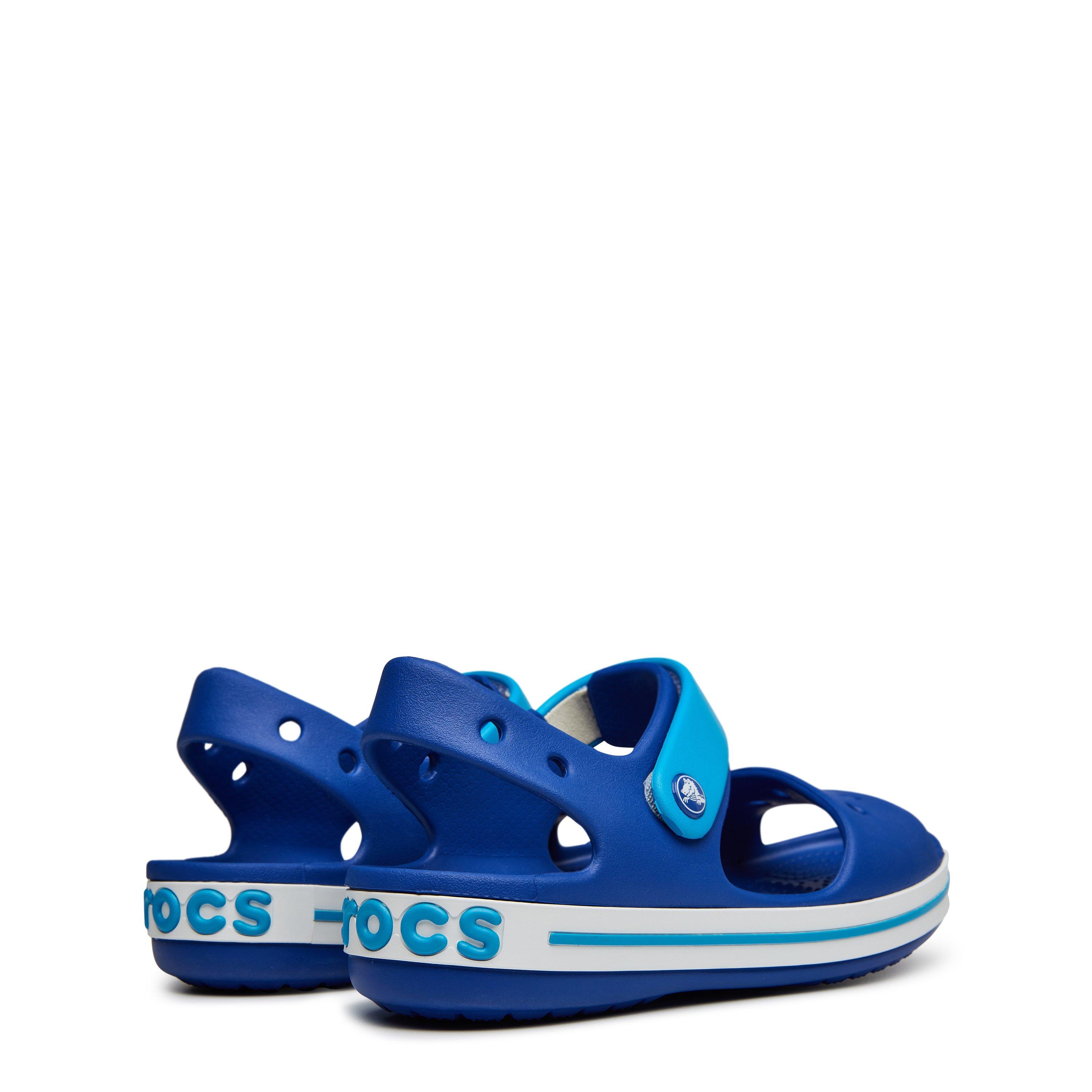 Céramique Bleu/Océan - Crocs - Kids' Crocband Flat Sandal - 5