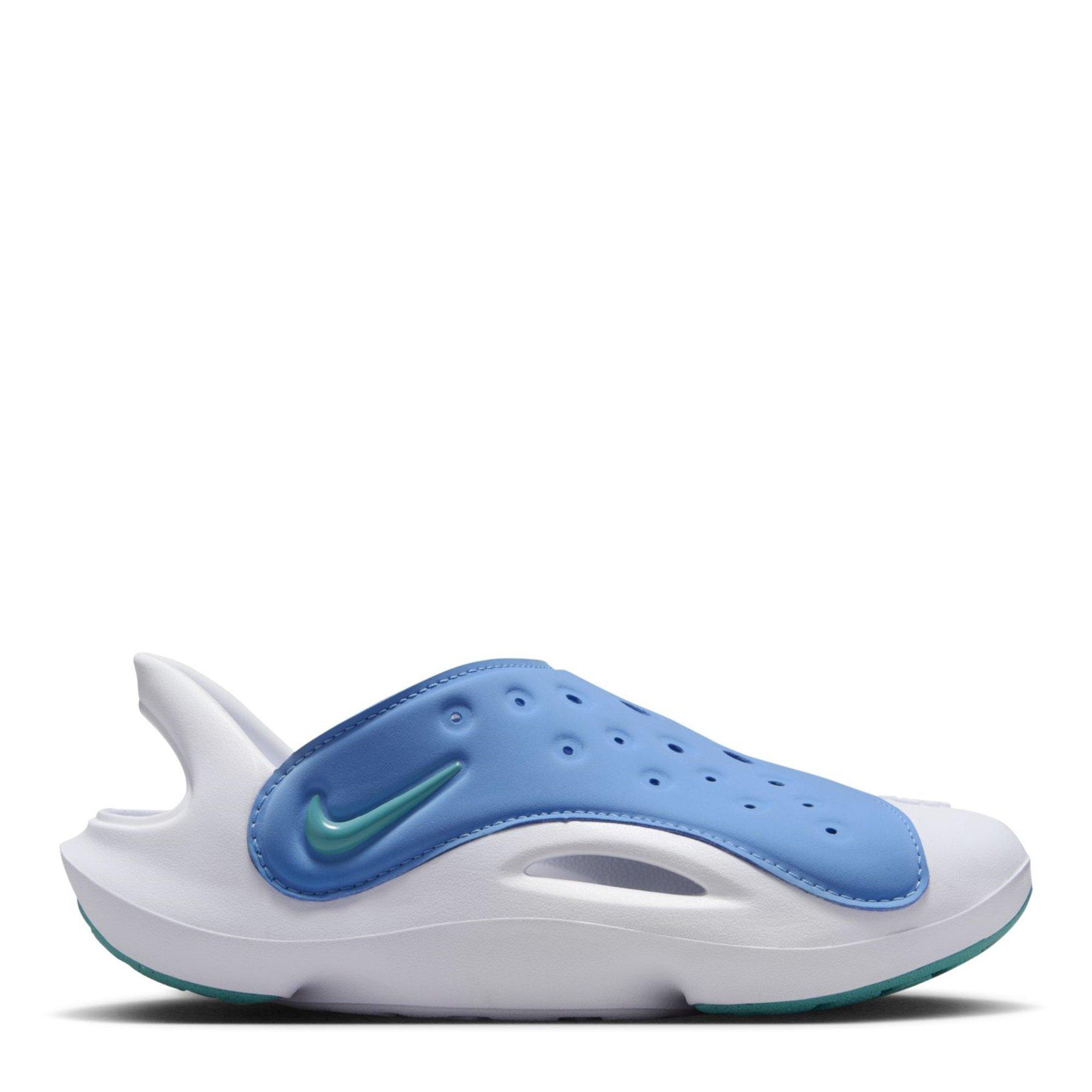 Blue/Cactus-Wht - Nike - Aqua Swoosh Infants Sandals - 1