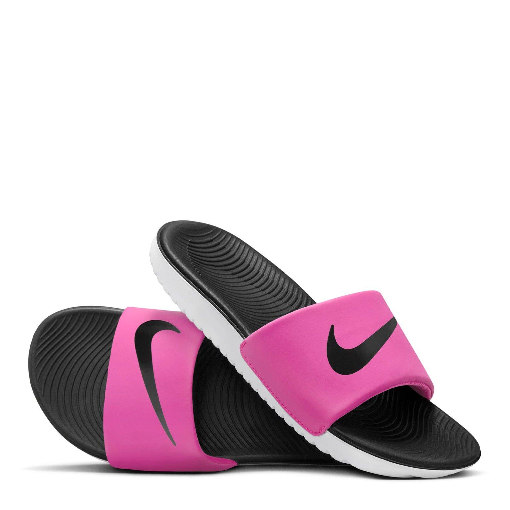 LASER FUCHSIA/B - Nike - Nike Kawa Little/Big Kids' Slides - 3