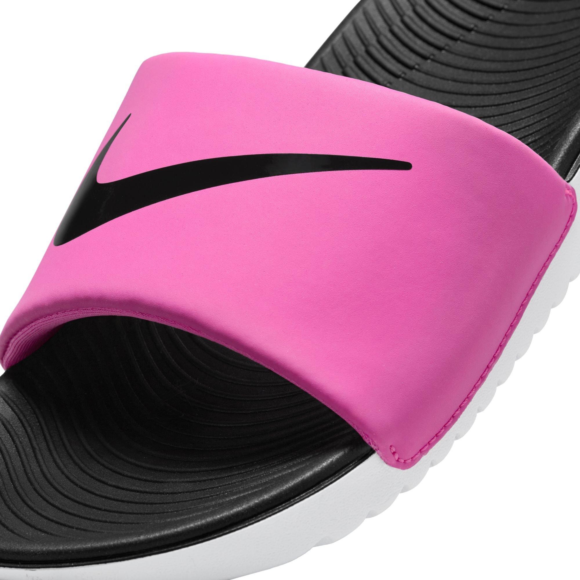 LASER FUCHSIA/B - Nike - Nike Kawa Little/Big Kids' Slides - 5