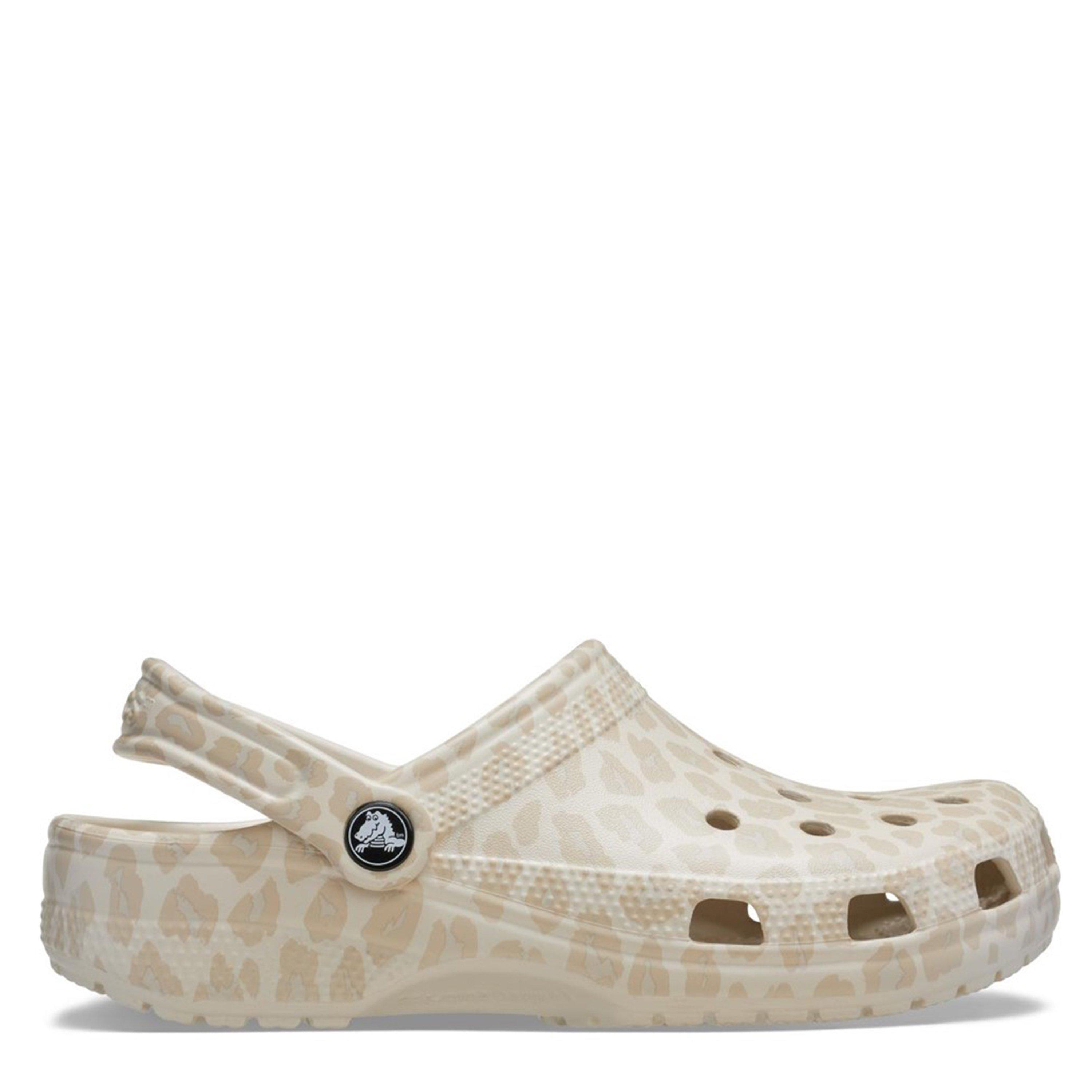 Crocs Women's Classic Clogs - Almond Leopard - 5 (37-38)