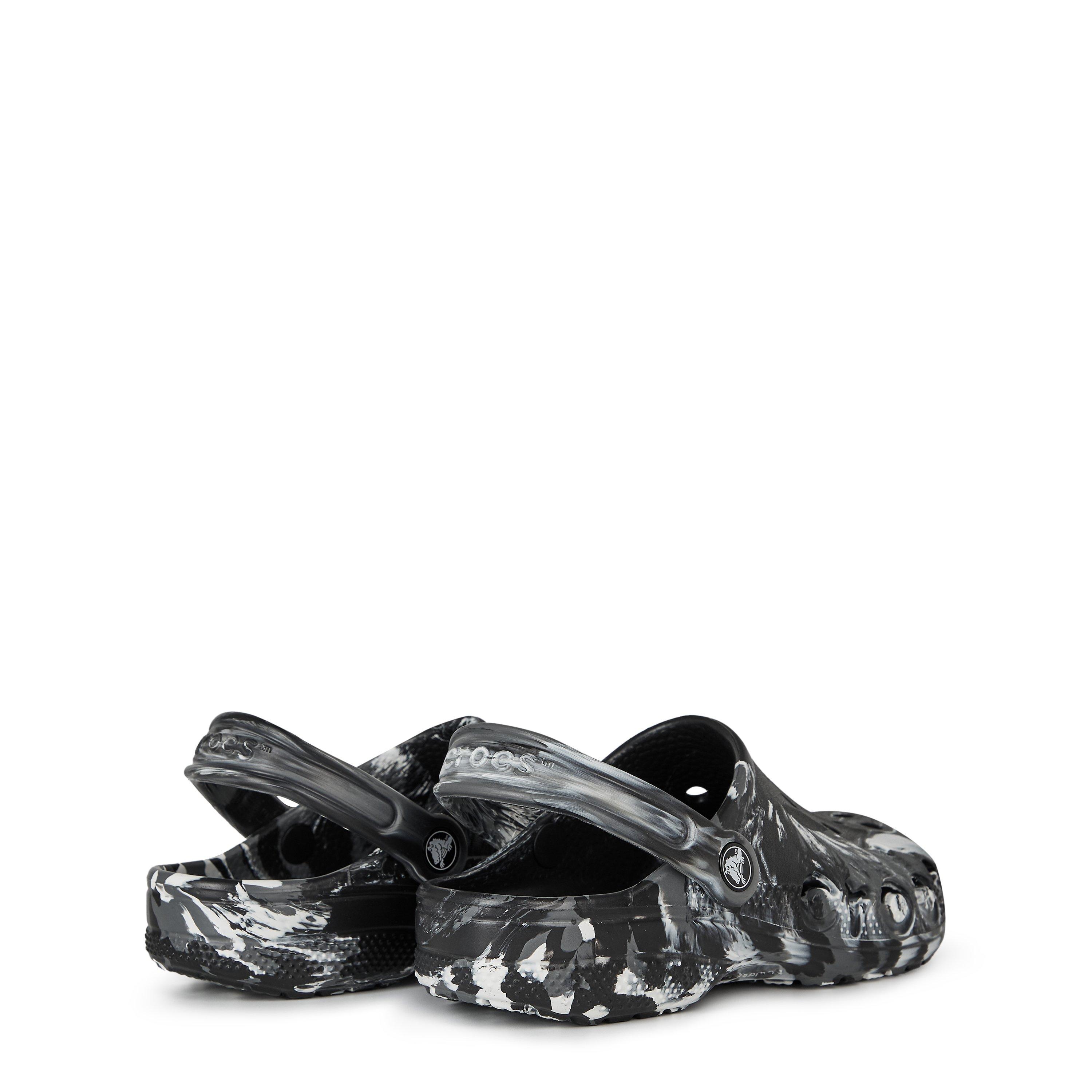 Negro/Blanco - Crocs - Baya Marble Clog Womens - 5