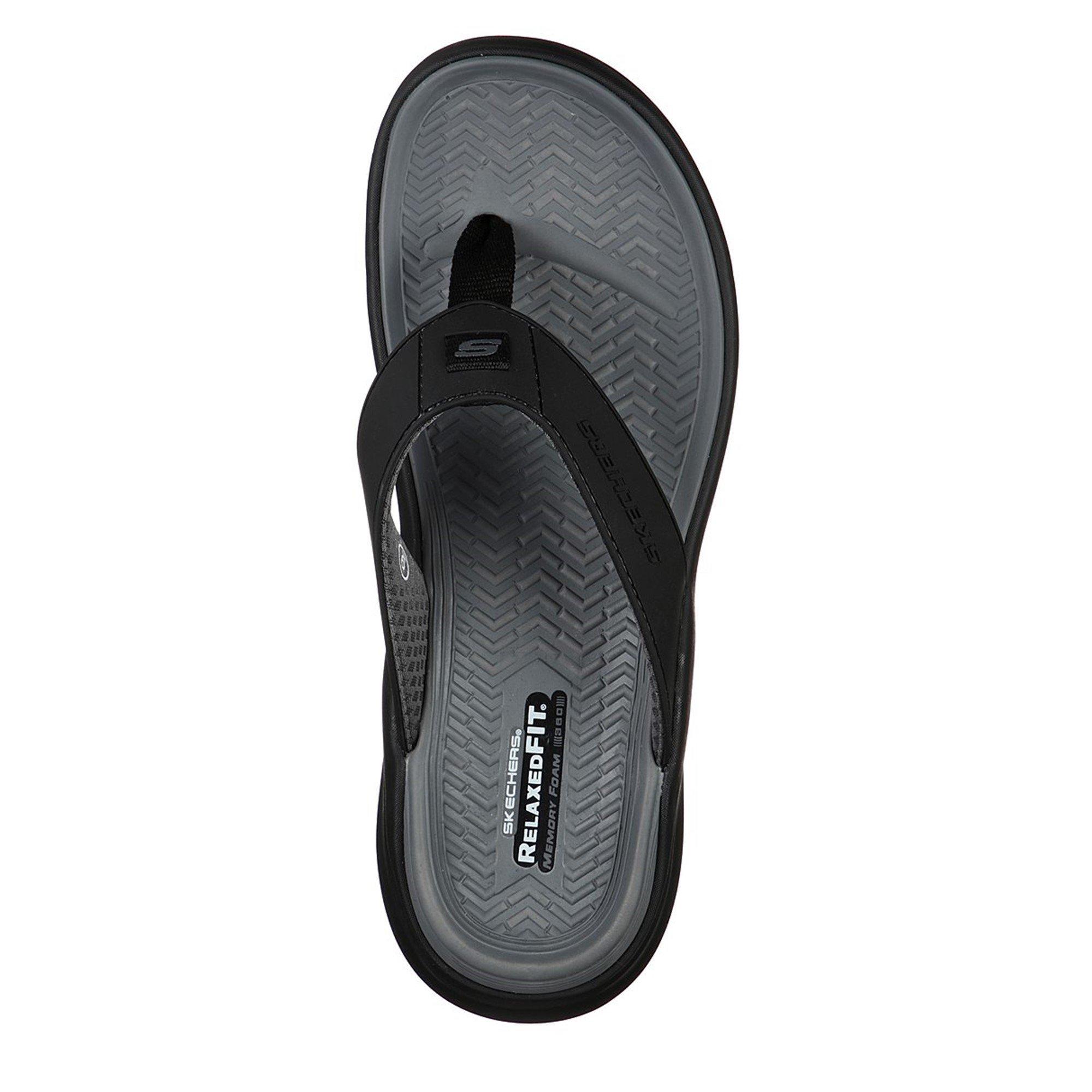 Black - Skechers - Sargo - Sunview Flip Flops Mens - 3