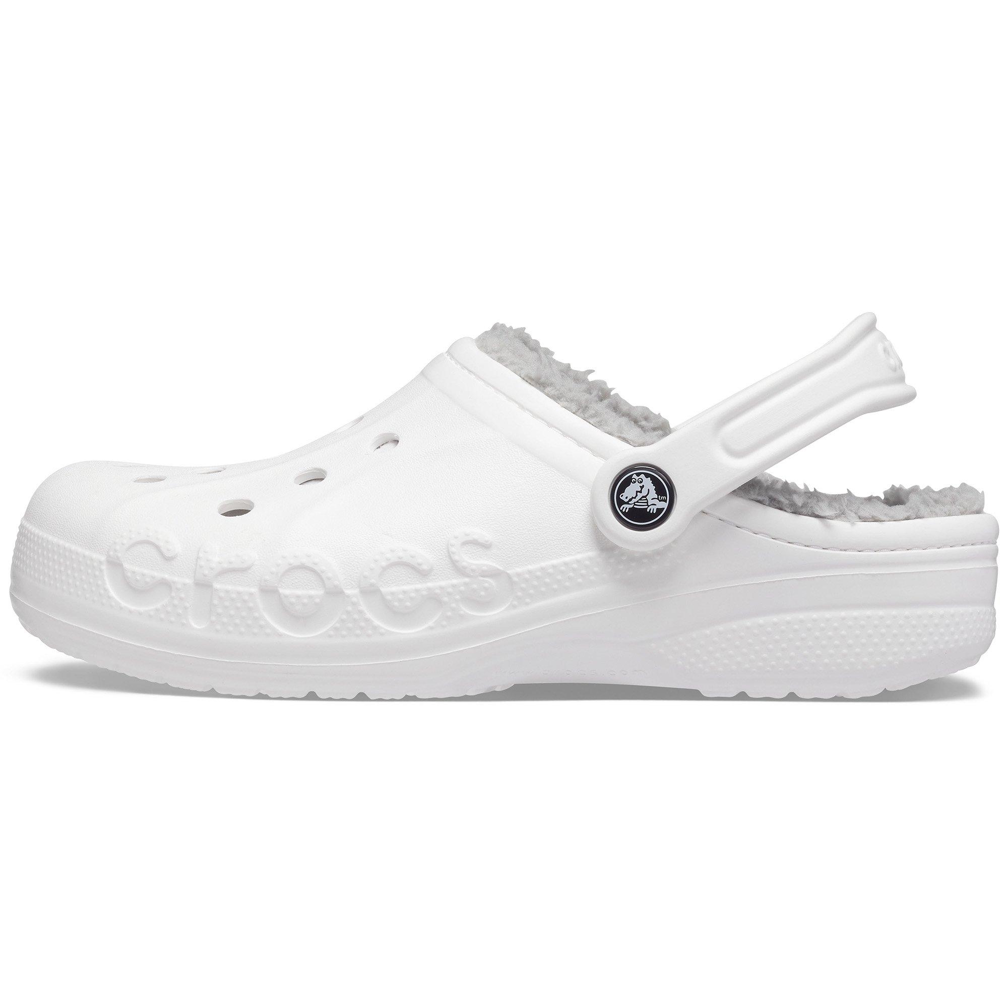 White/Grey - Crocs - Baya Lined Clog Womens - 2