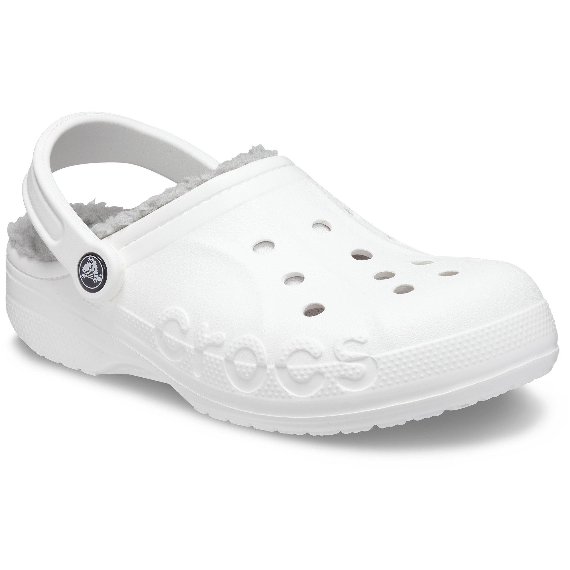 White/Grey - Crocs - Baya Lined Clog Womens - 3