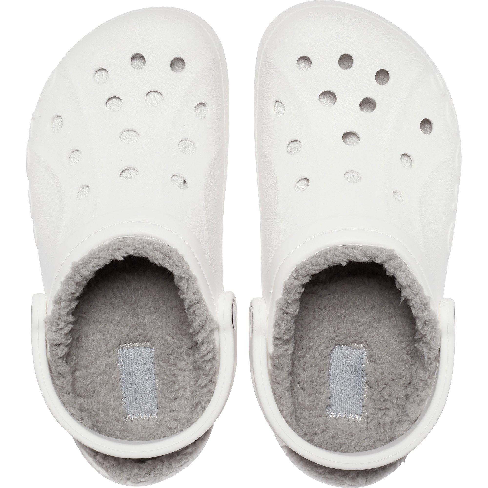 White/Grey - Crocs - Baya Lined Clog Womens - 5