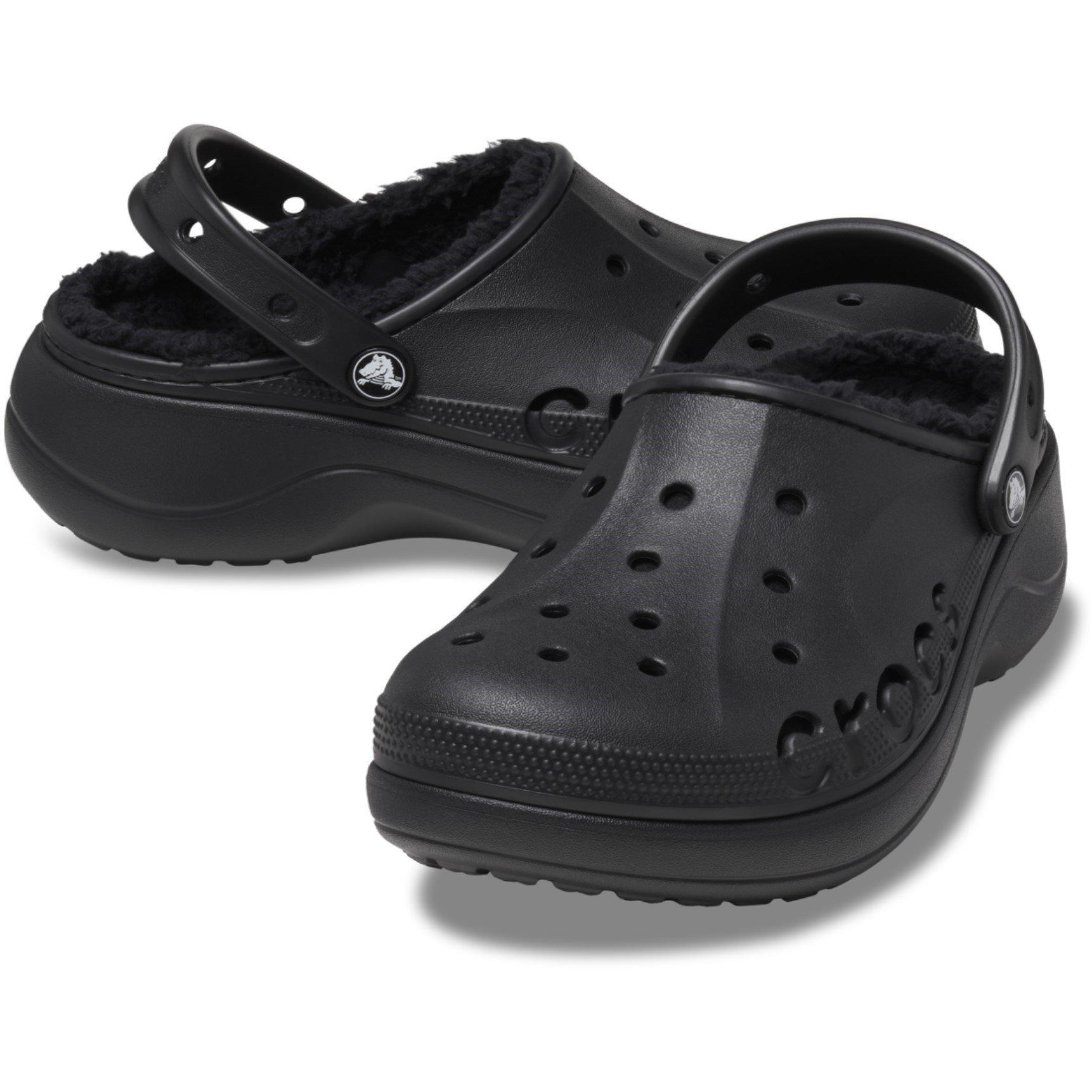 Zwart - Crocs - Classic Lined Platform Clogs Womens - 2