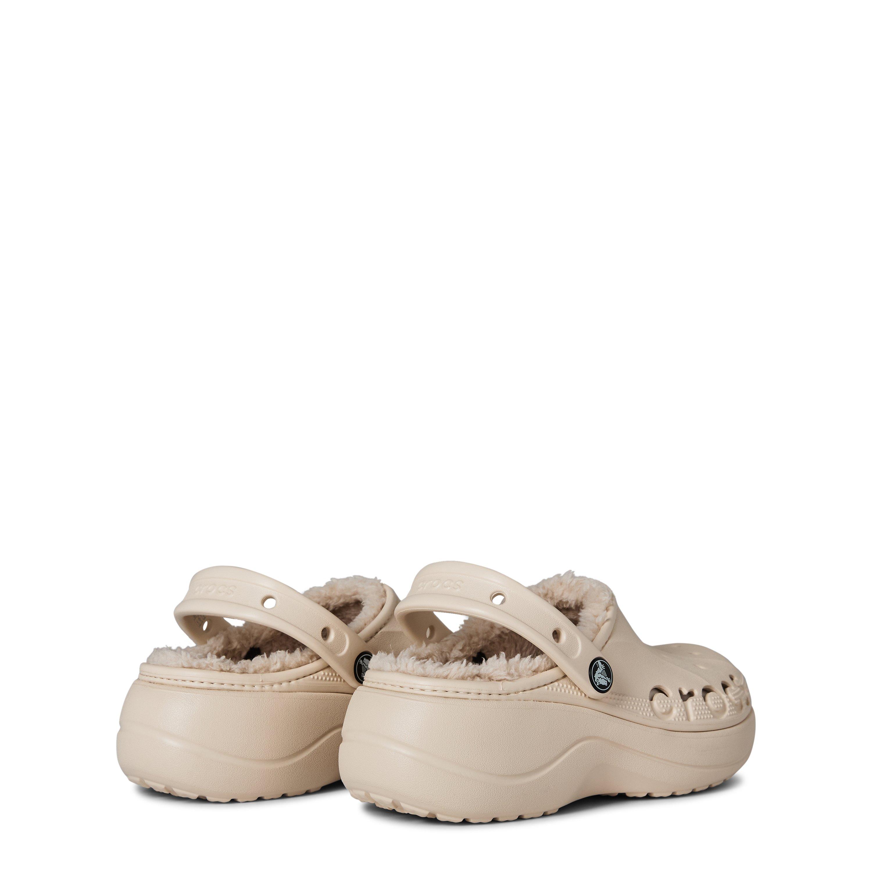 Winter White - Crocs - Classic Lined Platform Clogs Womens - 5