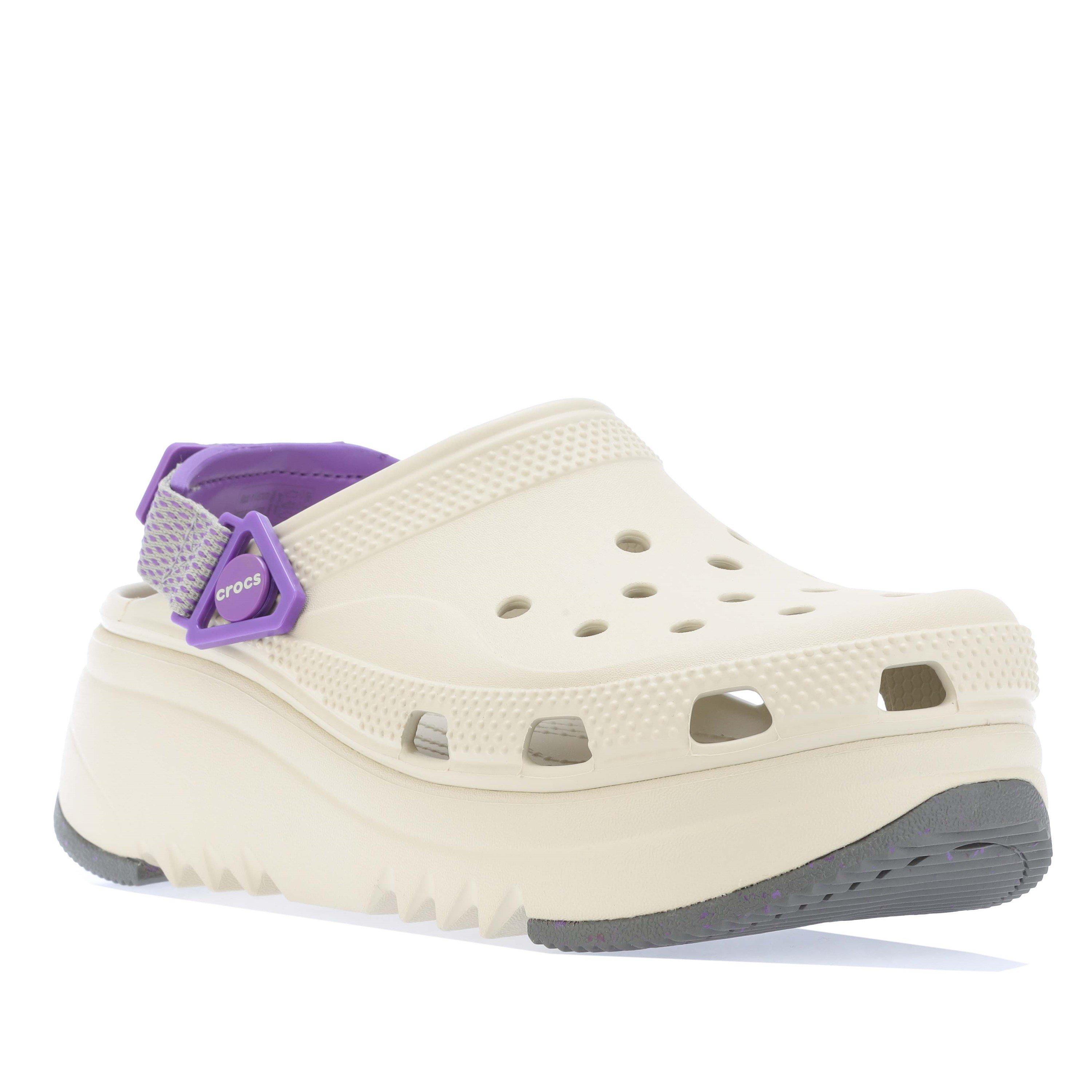 Bone/Neon Purpl - Crocs - Women's Hiker Xscape Clogs - 2