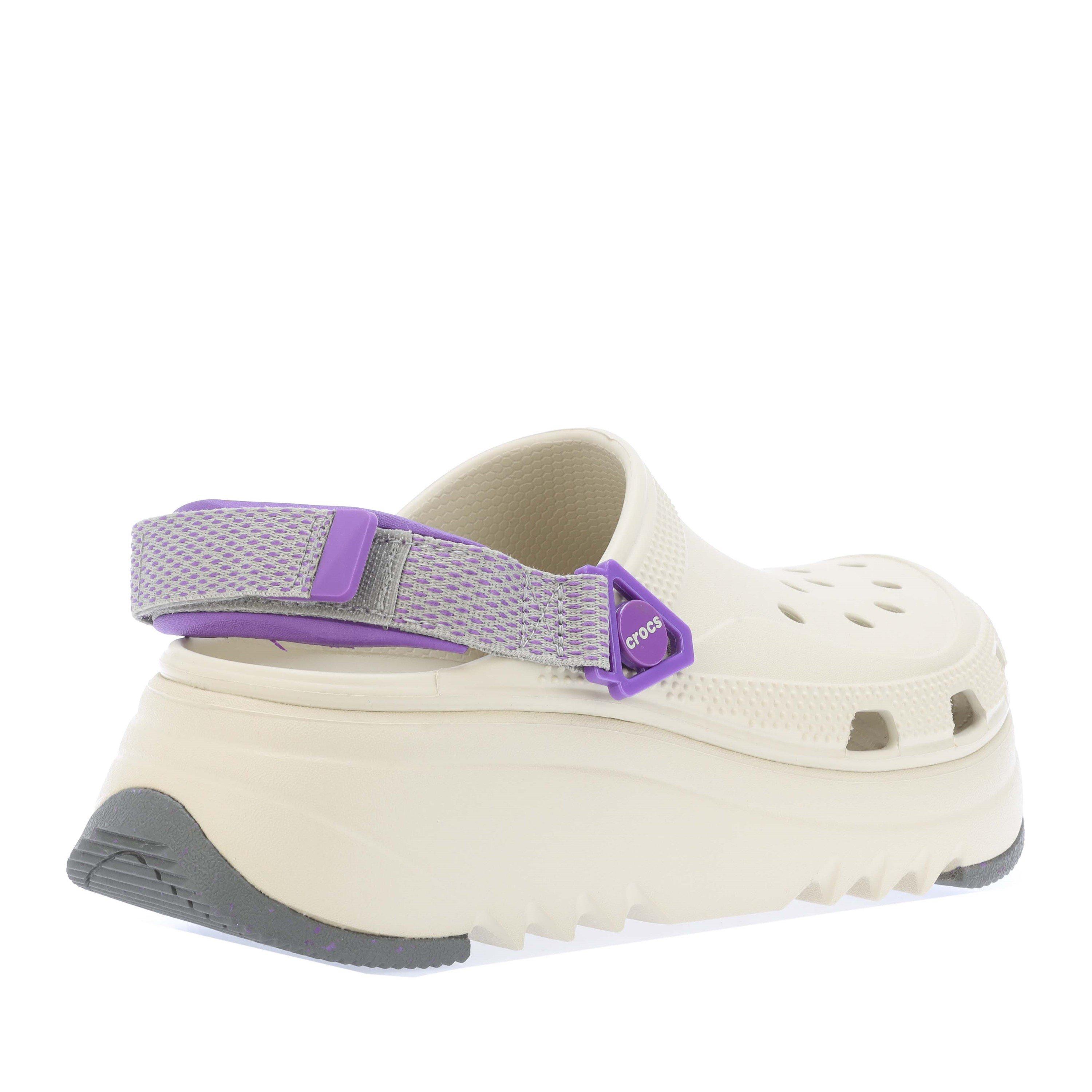 Bone/Neon Purpl - Crocs - Women's Hiker Xscape Clogs - 3