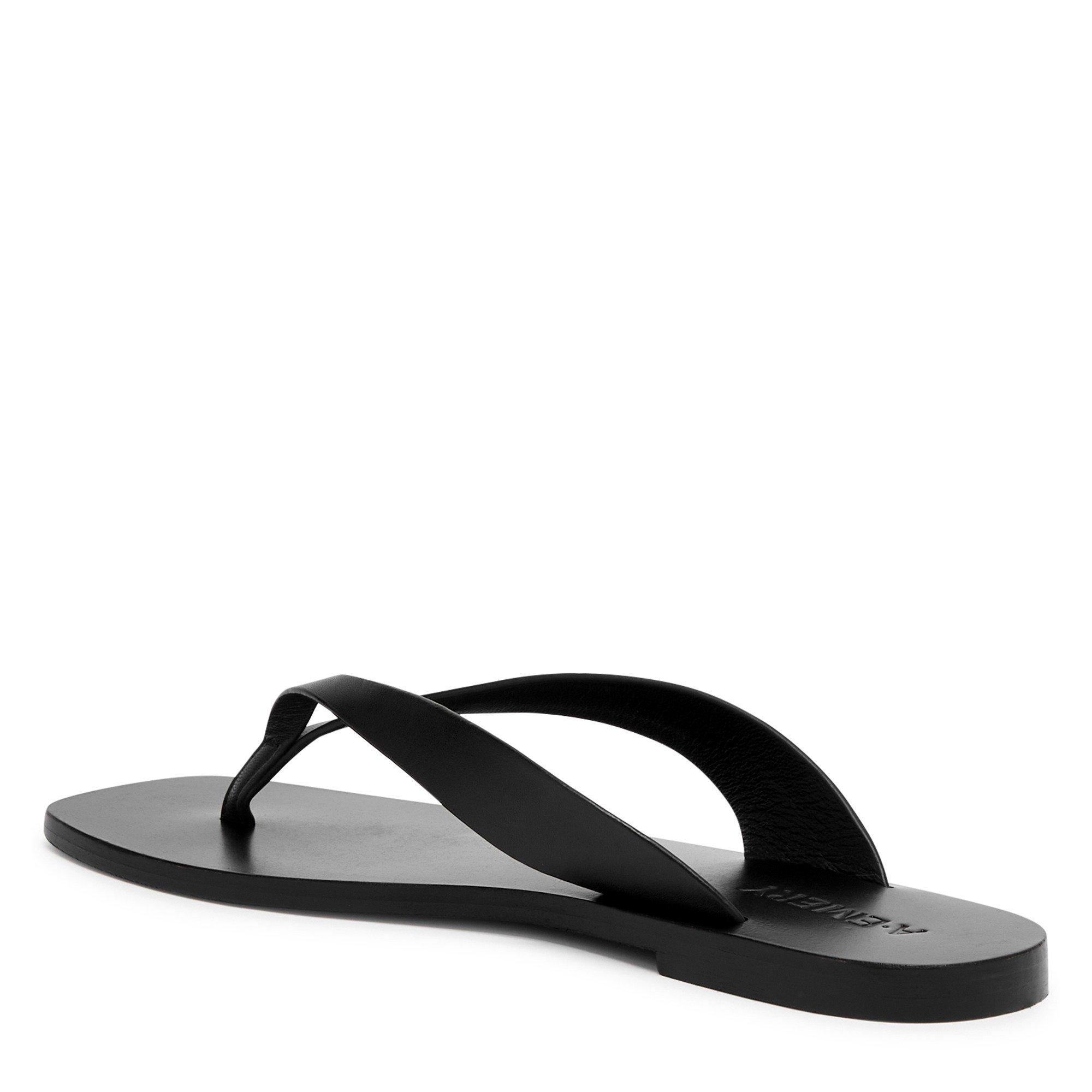 BLACK - Unknown - Women's Kinto Leather Flip Flops - 2