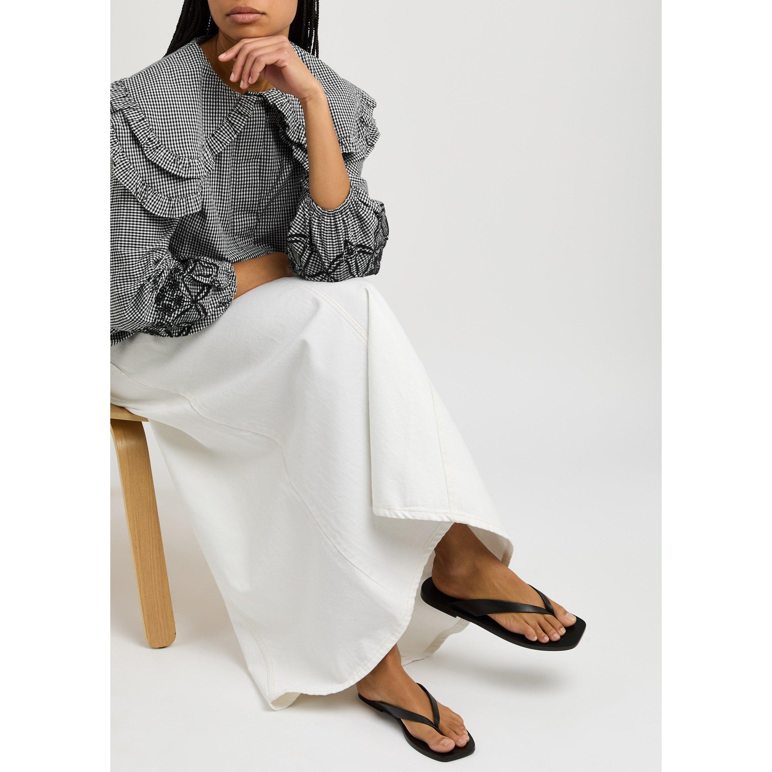 BLACK - Unknown - Women's Kinto Leather Flip Flops - 3