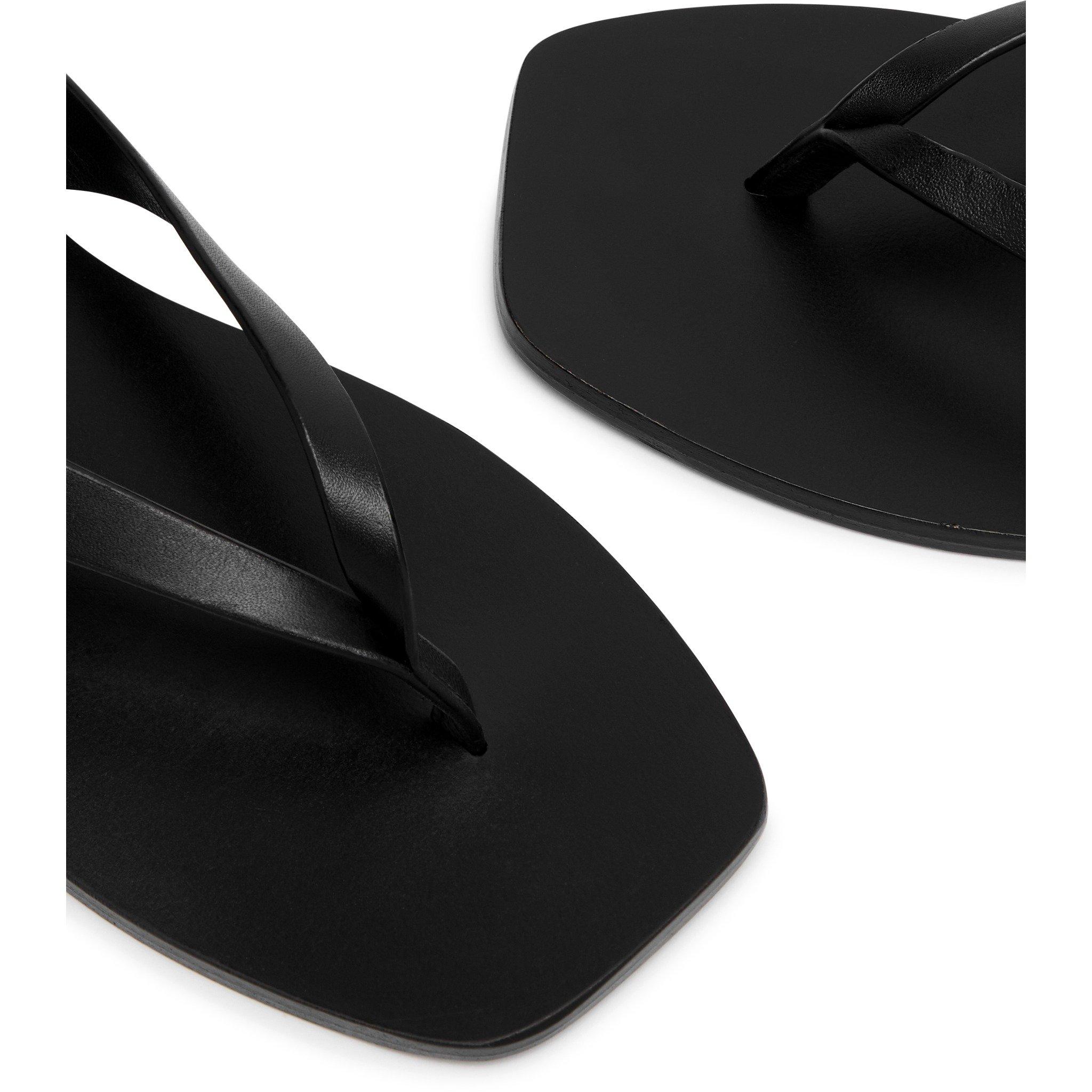 BLACK - Unknown - Women's Kinto Leather Flip Flops - 4