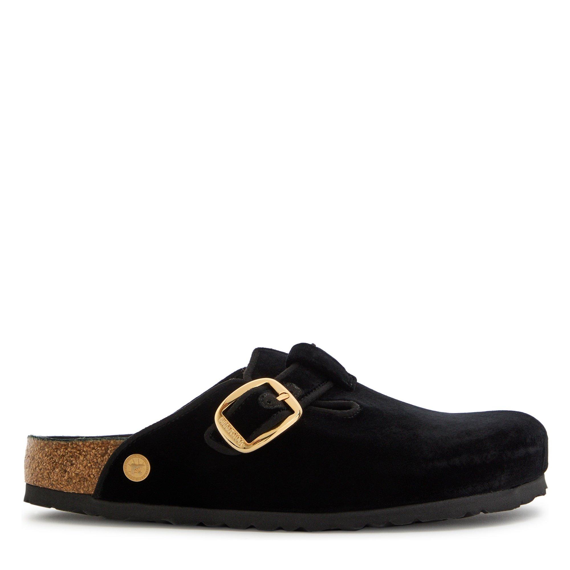BLACK - Birkenstock - BOSTON EXQ VELVET