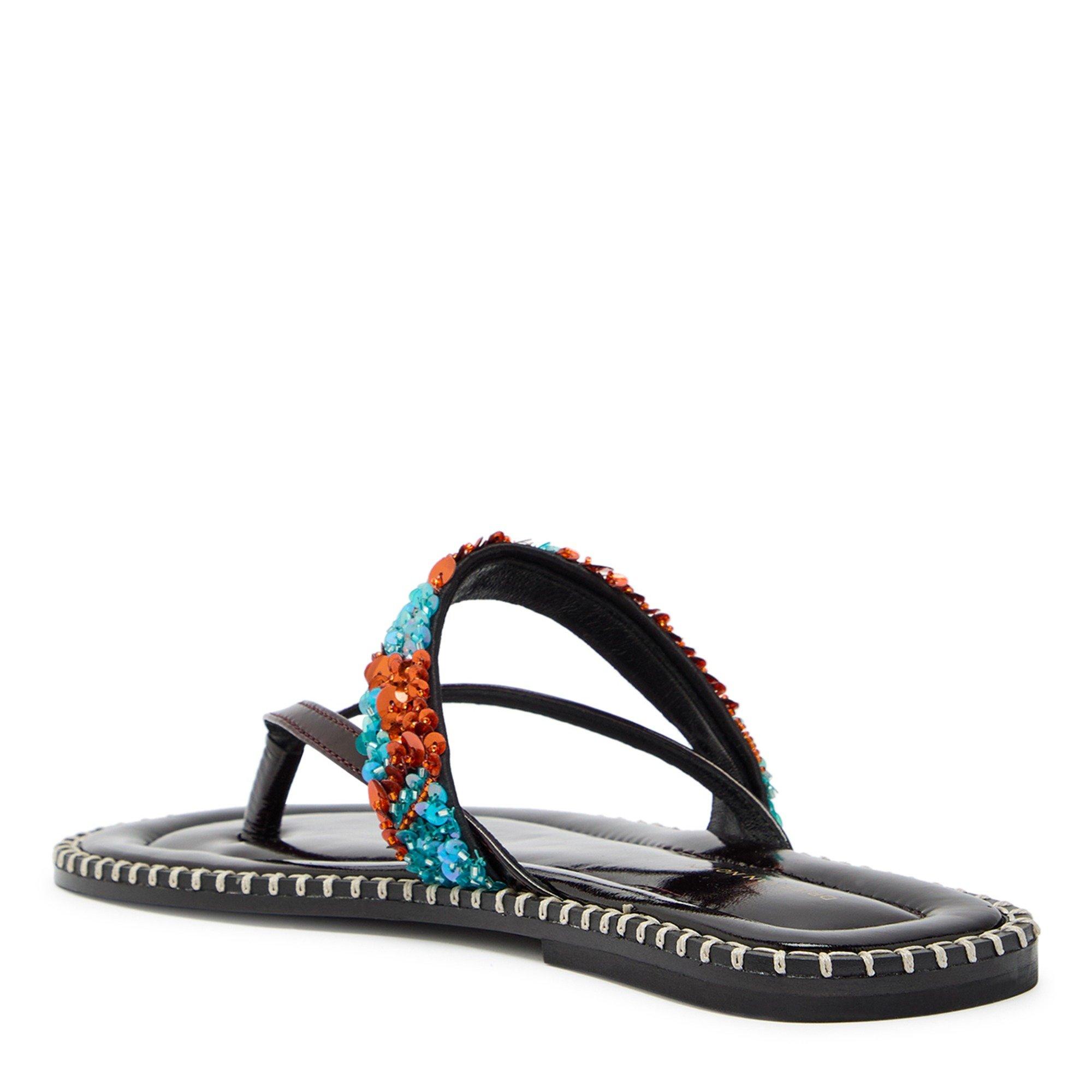 TURQUOISE - Dries Van Noten - ROUNDED TOE FLIPFLOP SANDAL WI - 2