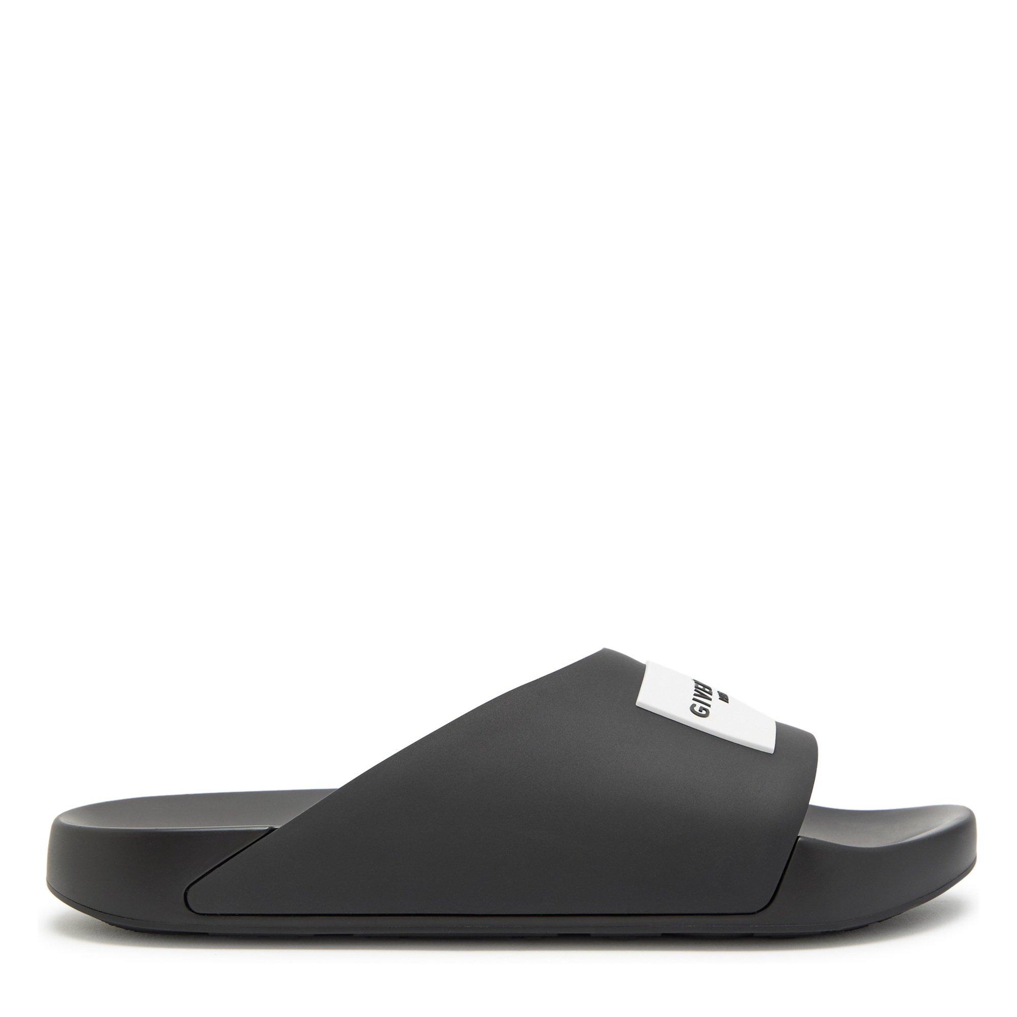 Men's Label Slide Flat Sandals