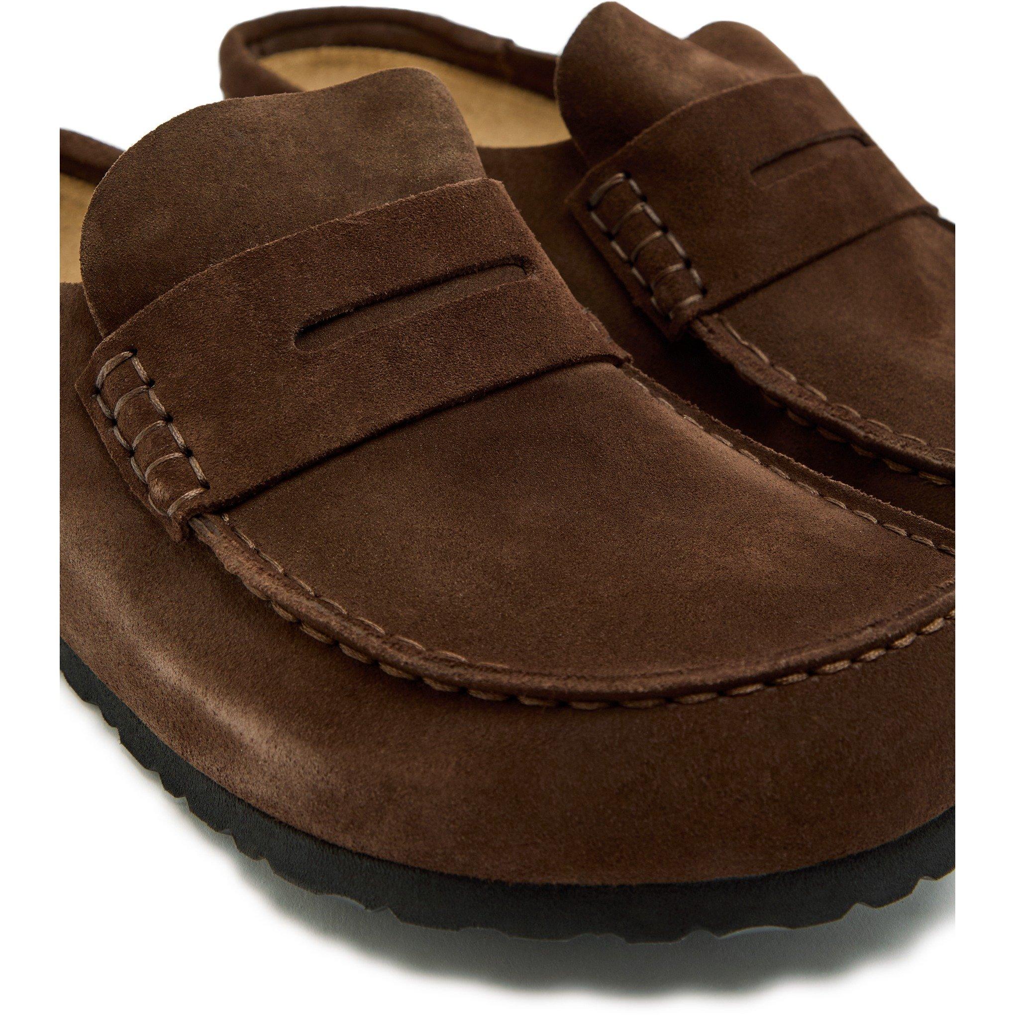 BROWN - Birkenstock - Men's Naples Wrapped Suede Loafers - 4