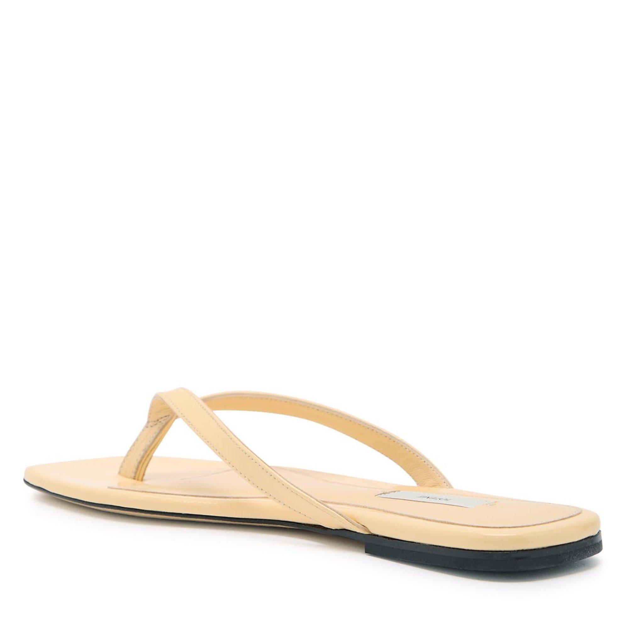 YELLOW - Toteme - Women's Patent Leather Flip Flops - 2