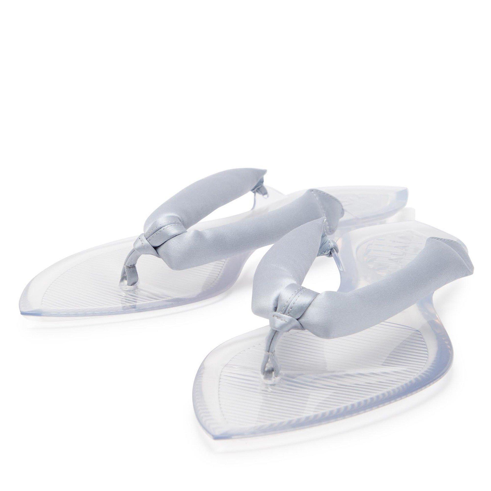 SILVER - Alaia - Women's Invisible Padded Flip Flops - 4