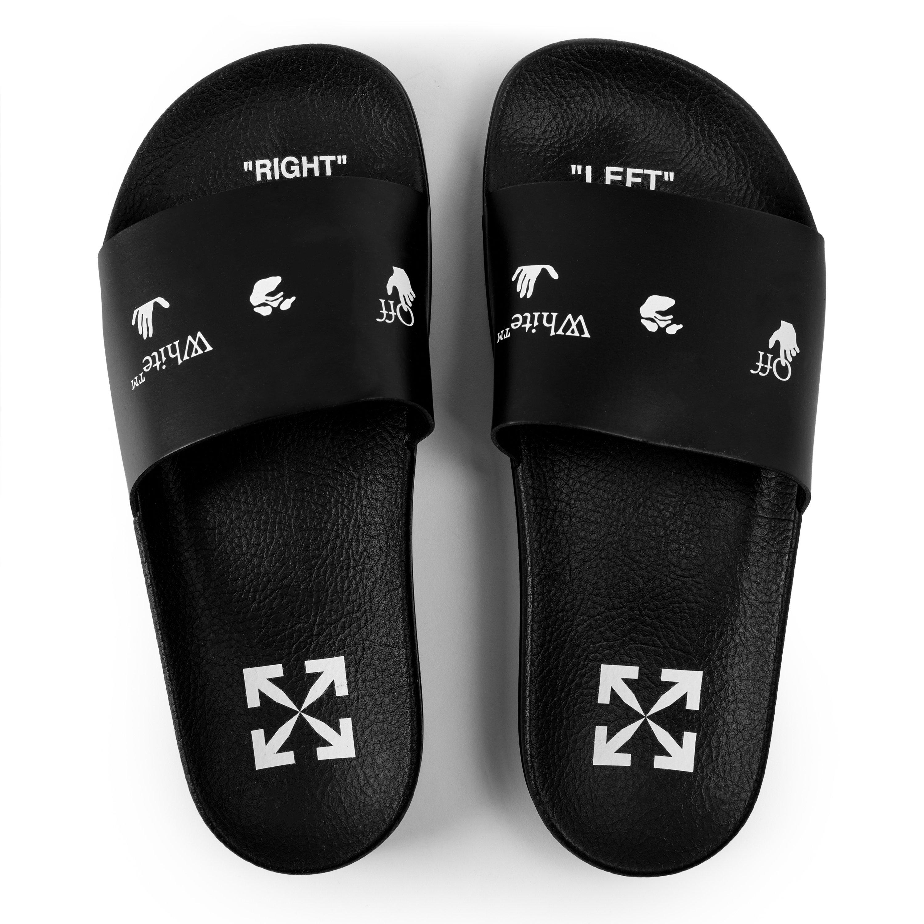 BLACK AND WHITE - Off White - SWIMMING MAN SLIDE - 4