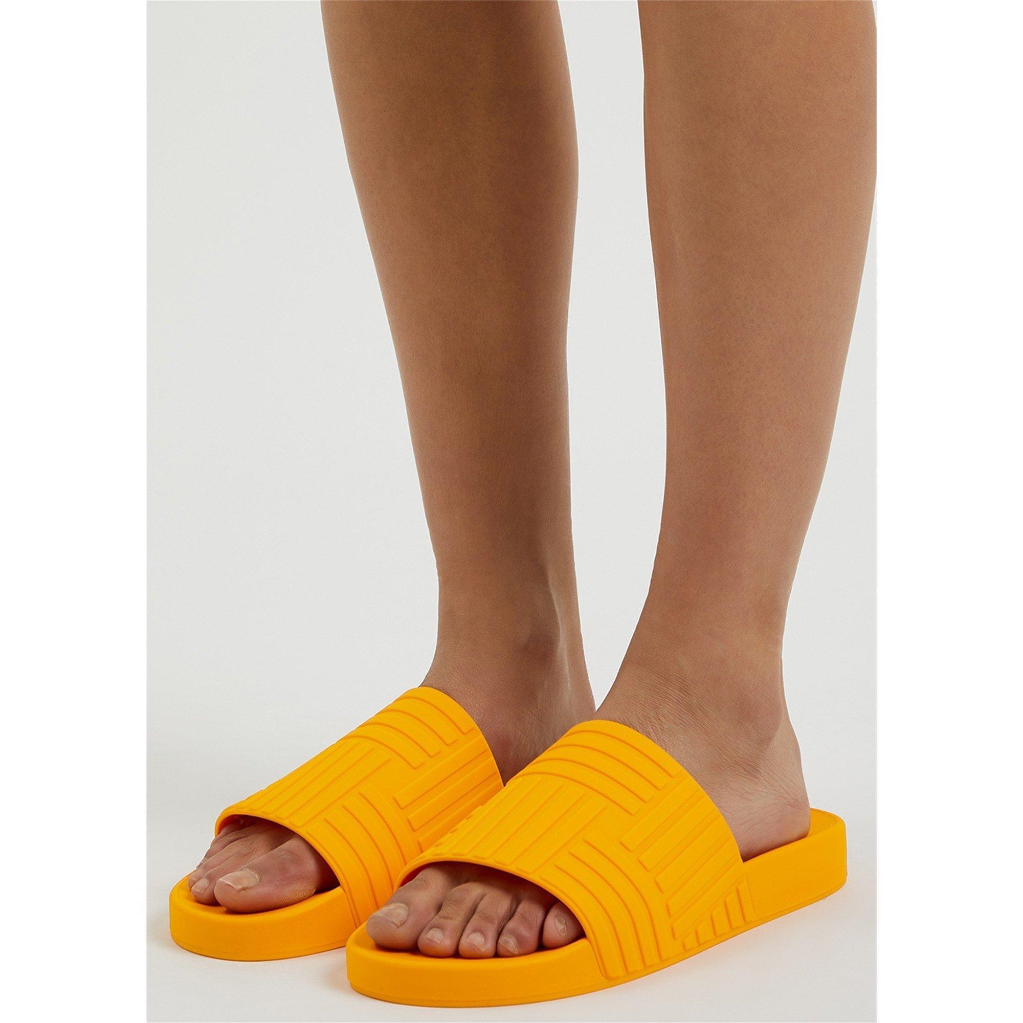 ORANGE - Bottega Veneta - Women's Rubber Pool Sliders - 3