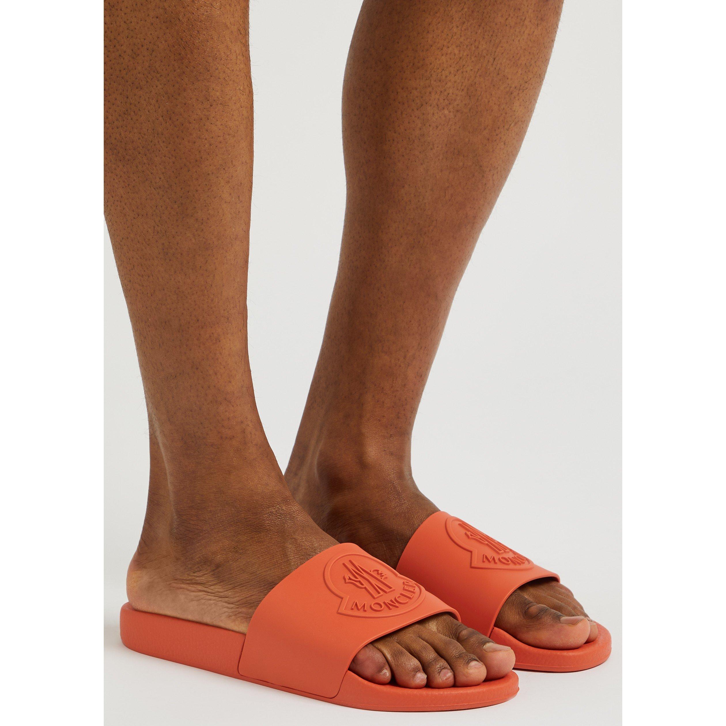 ORANGE - Moncler - MONC SLIDES BASILE LGO - 3