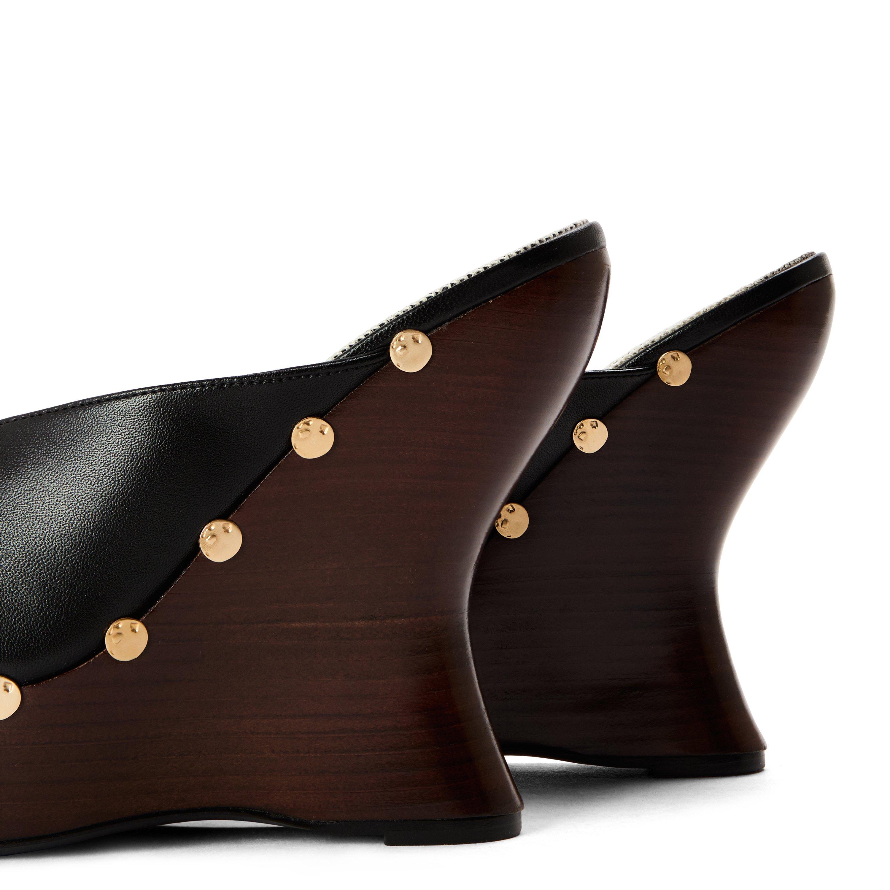 Black - Magda Butrym - Women's Wedge Heel Heeled Sandals - 4