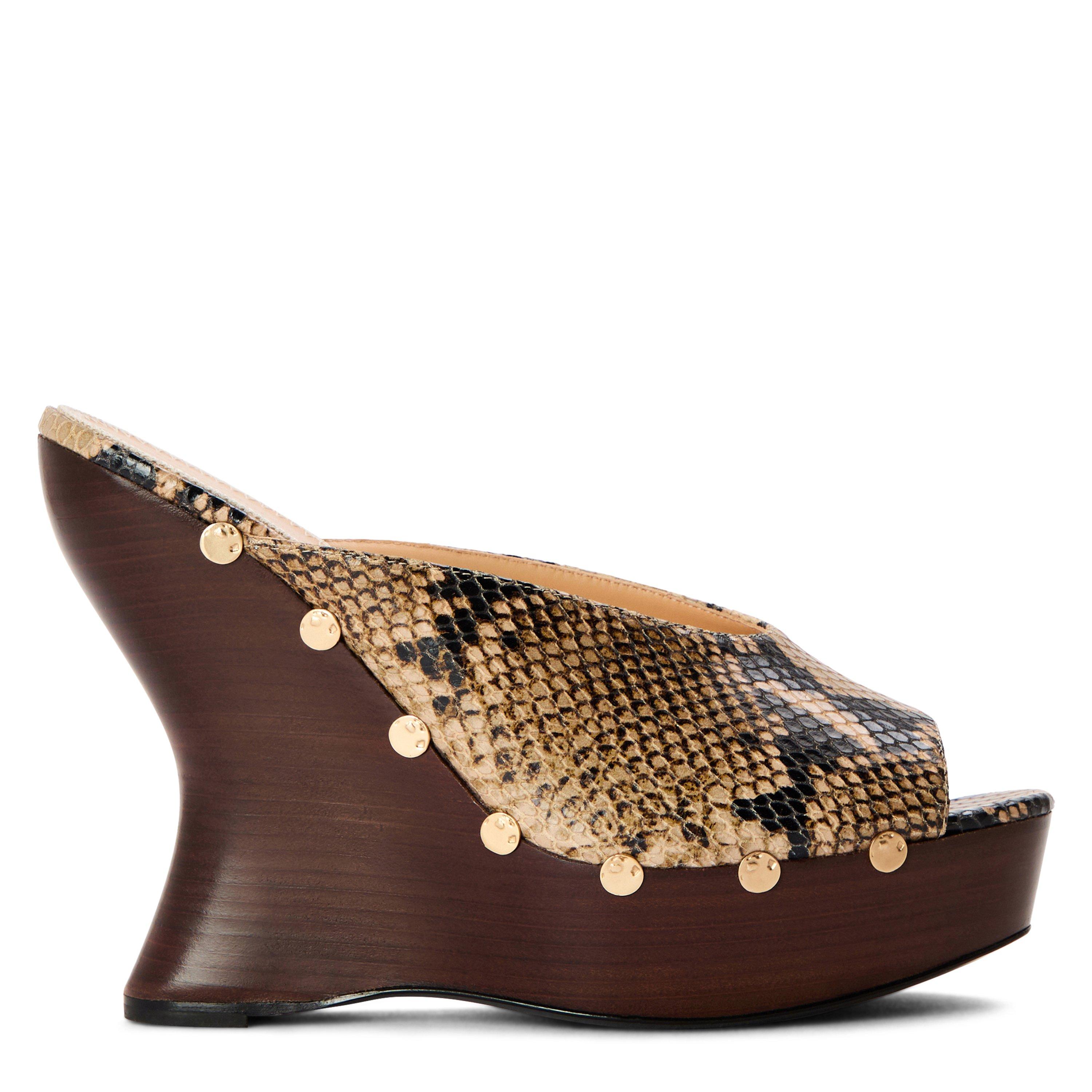 Magda Butrym Womens Wedge Mules - Brown - Size 4 (37)