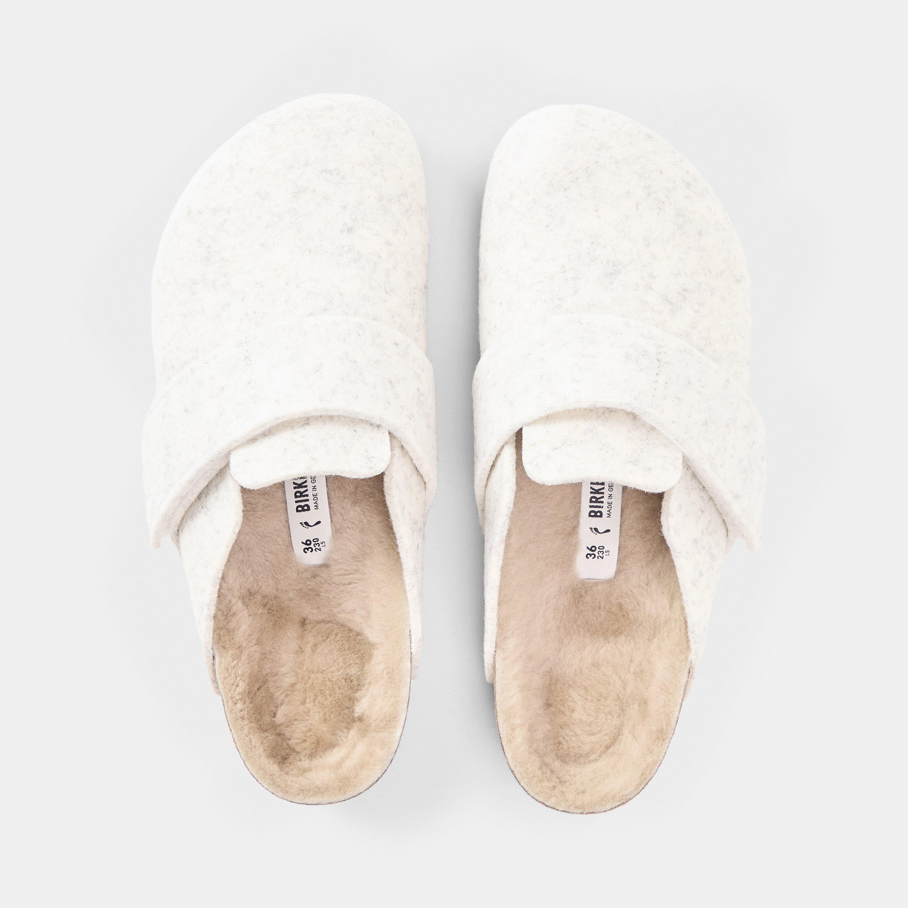 Oyster - Birkenstock - Women's Loma Shearling Clogs - 4
