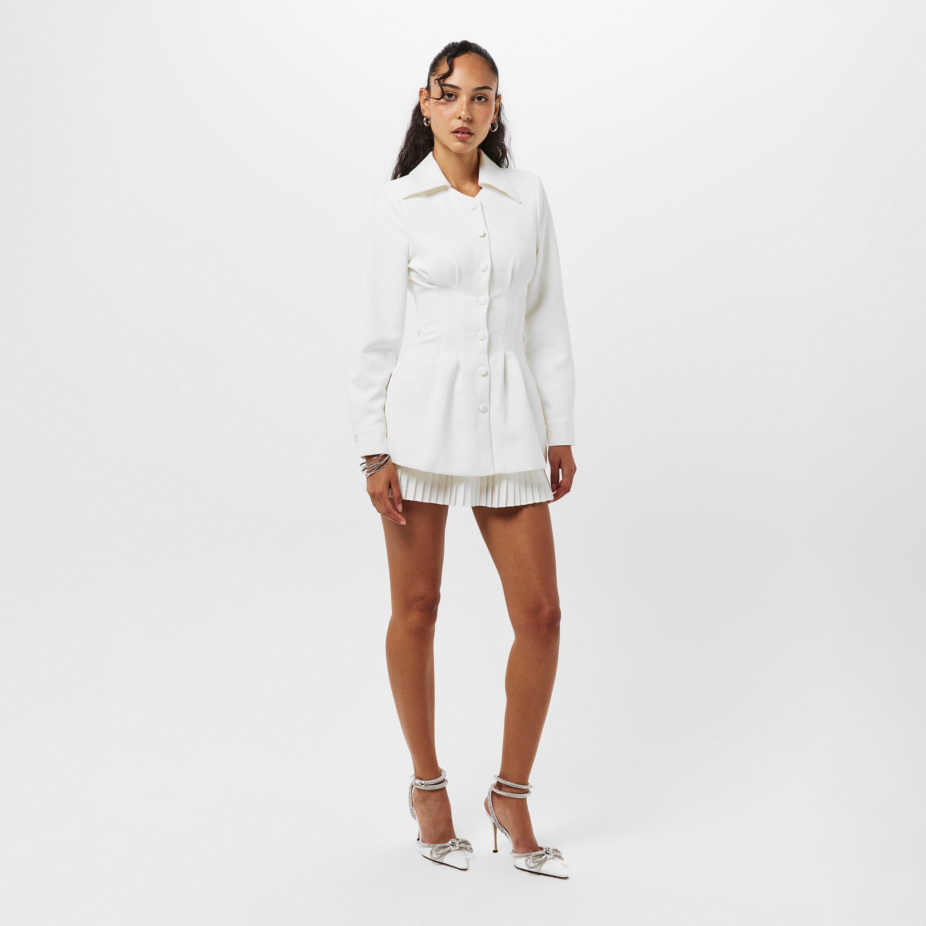 White Satin - Mach and Mach - Women's Double Bow Stiletto Court Shoes - 7