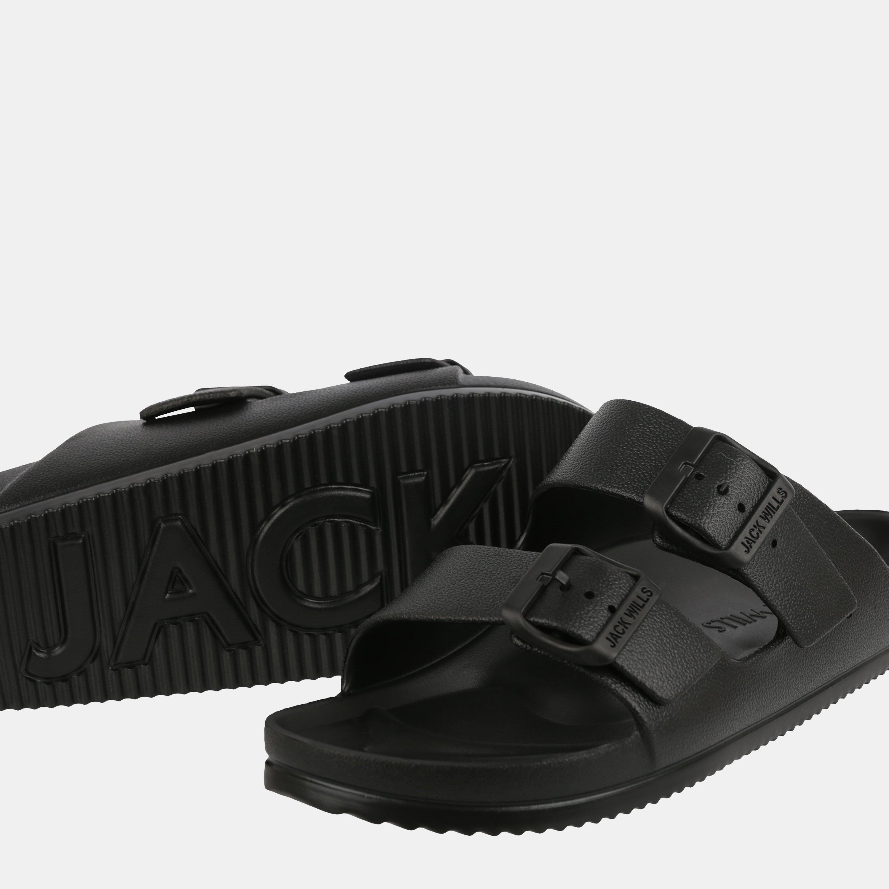 Black - Jack Wills - Two Strap Sandals Womens - 3