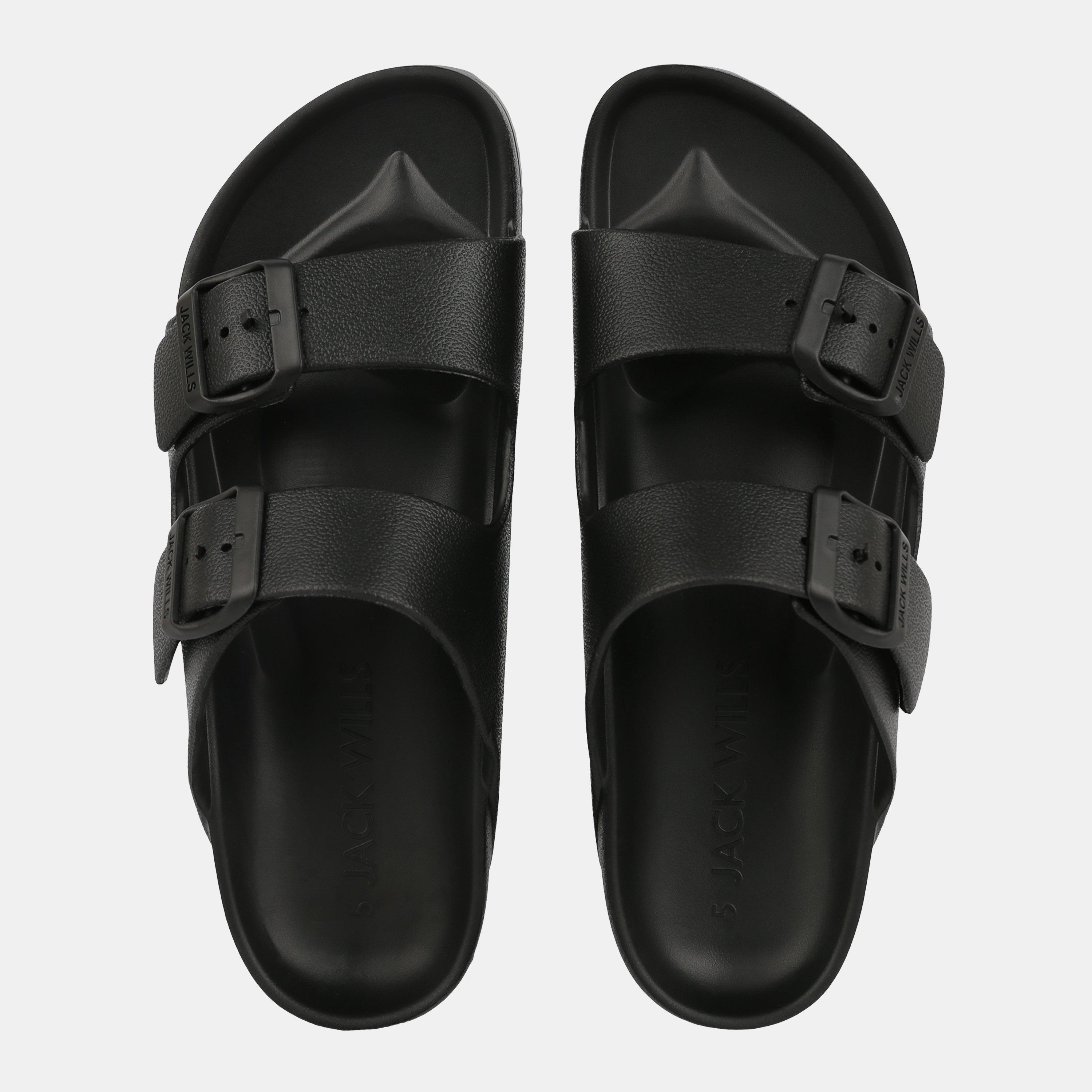 Black - Jack Wills - Two Strap Sandals Womens - 4