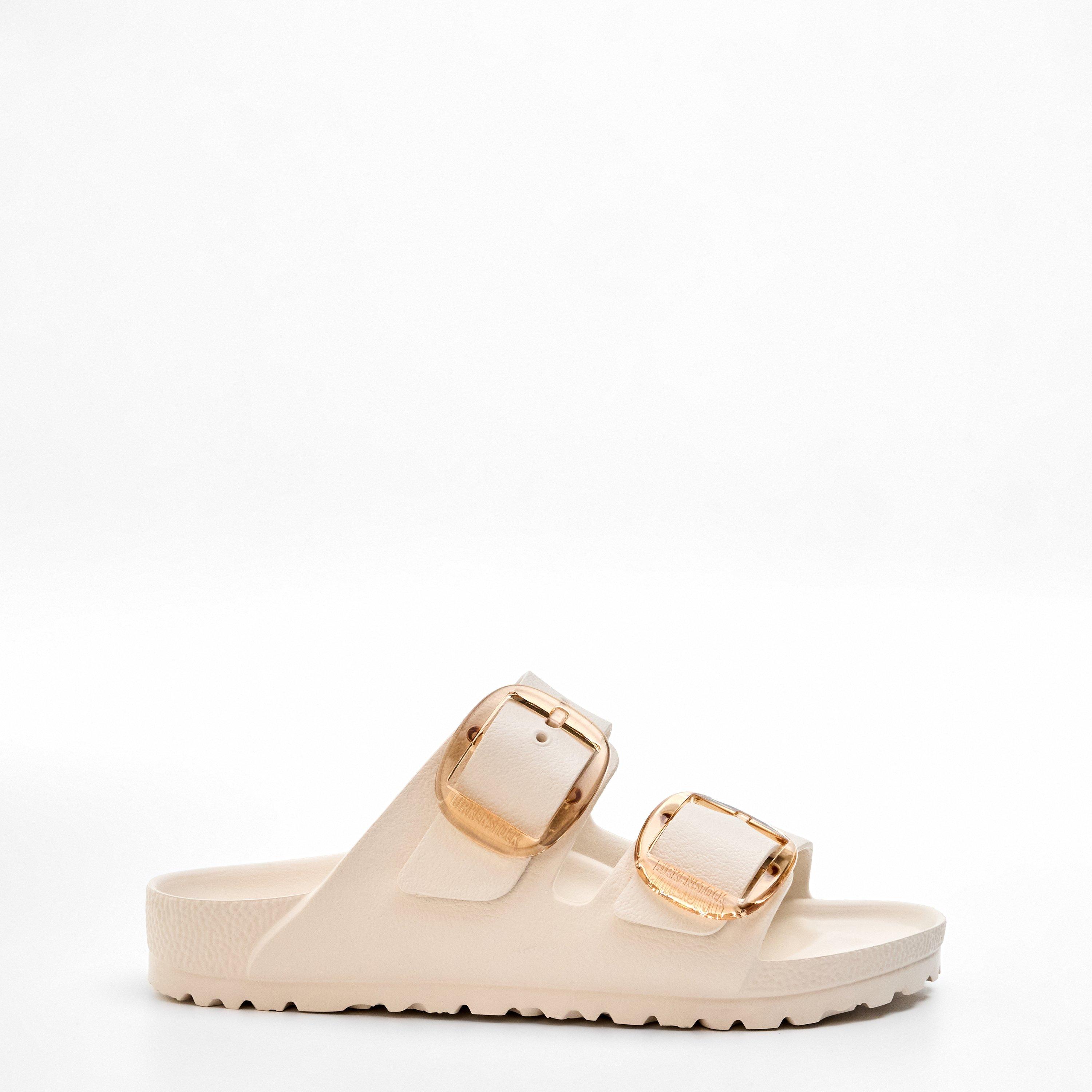 Birkenstock Arizona Big Buckle Sandals - Eggshell - Size 7.5 (41)